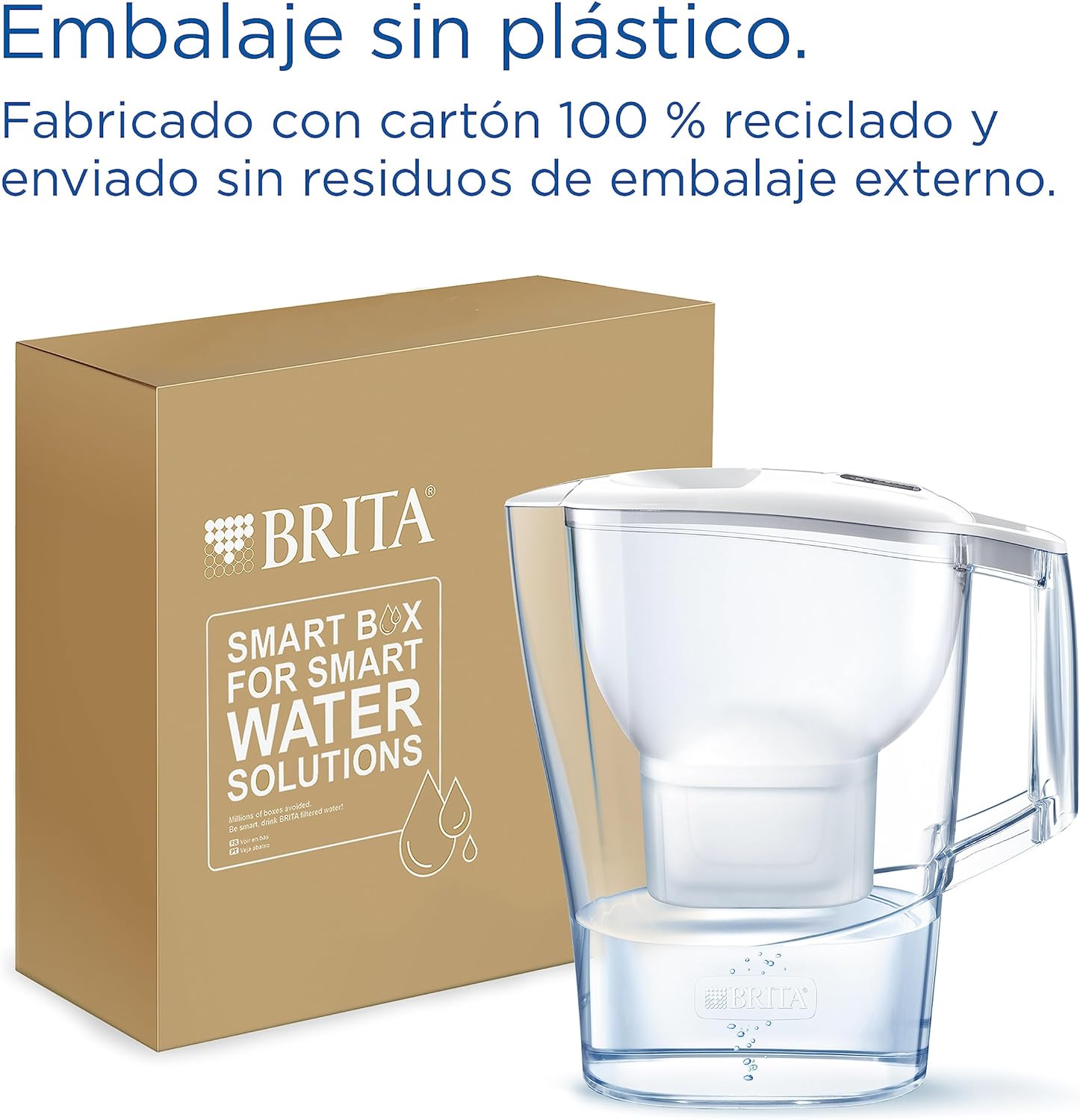 Jarra de agua con filtro Aluna + filtro Maxtra Pro Brita Blanco-3
