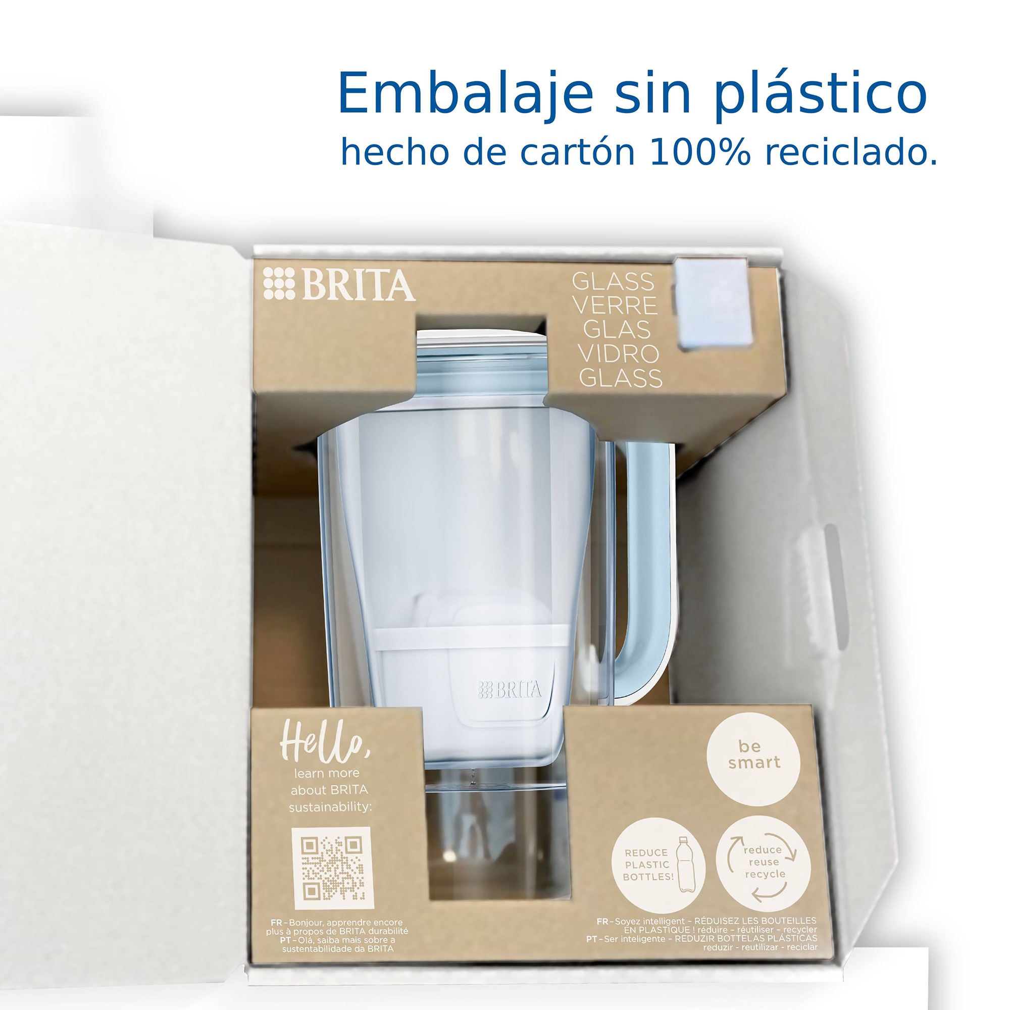 Jarra de cristal con filtro Maxtra Pro All-in-One Brita Azul claro-7
