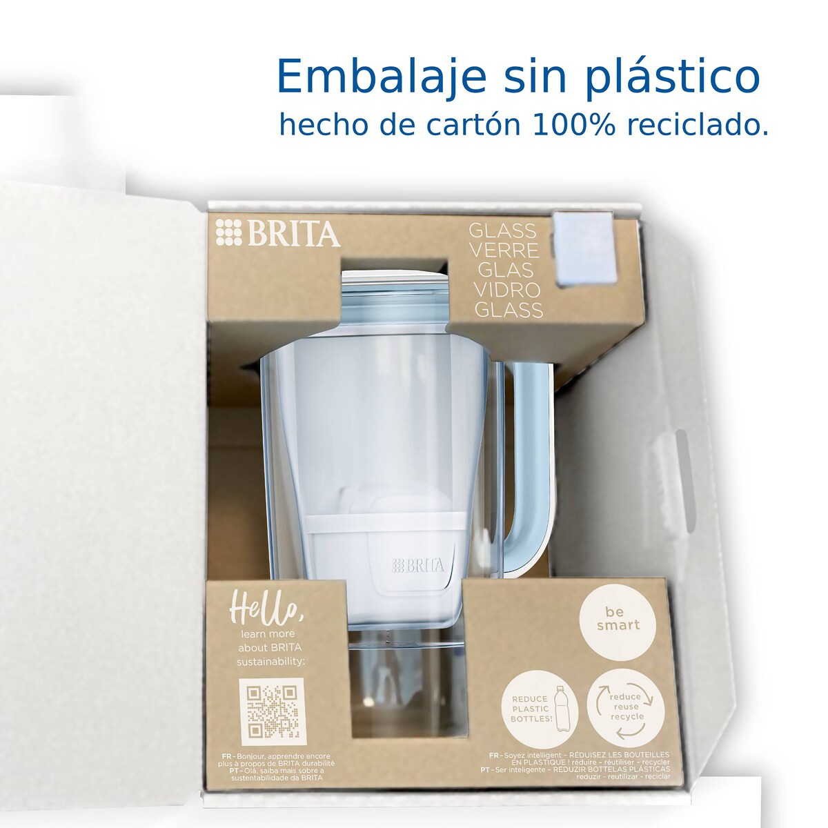 Jarro de Cristal com Filtro Maxtra Pro All-in-One Azul-claro-7