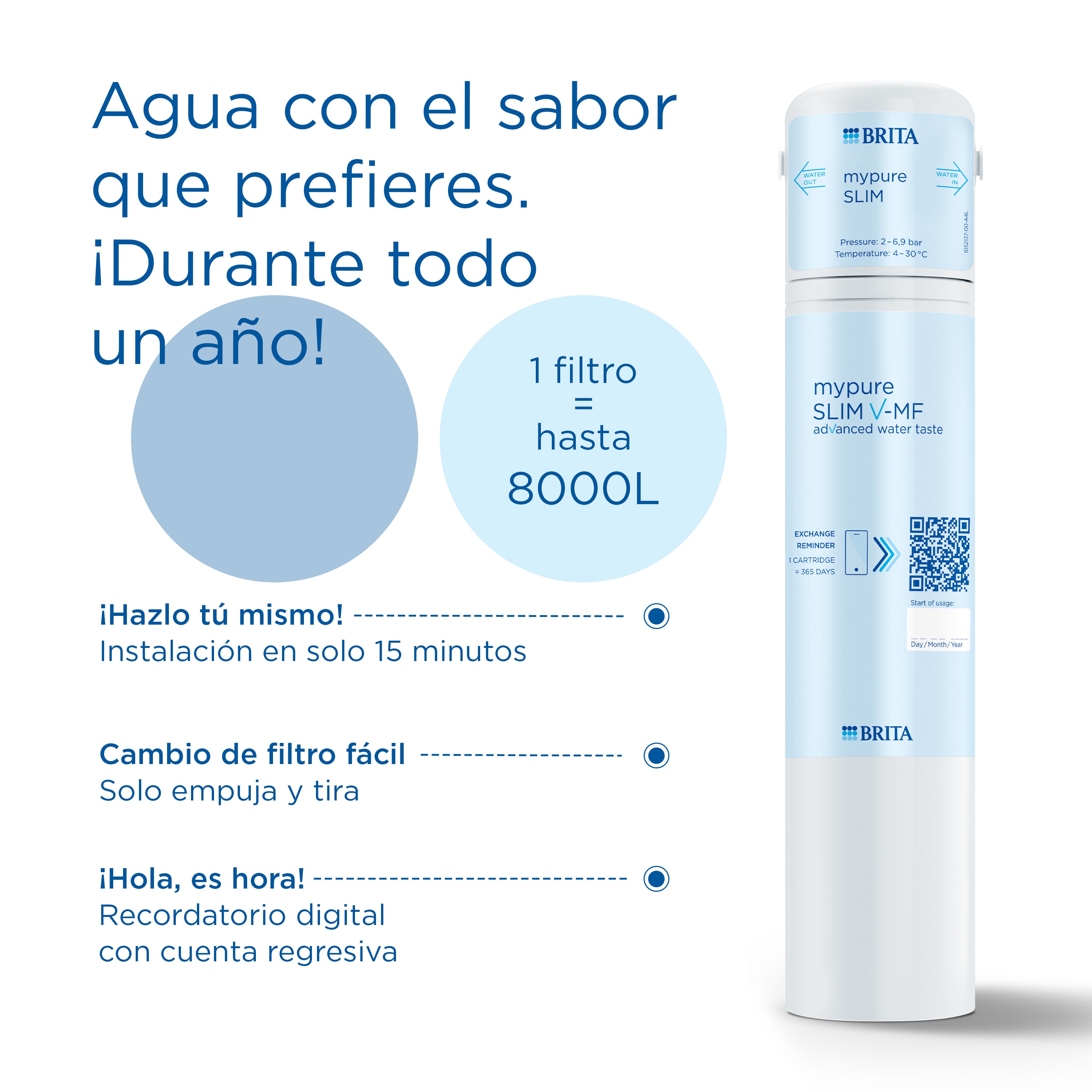 Sistema de Filtração de Água Mypure Slim V-MF Branco-5