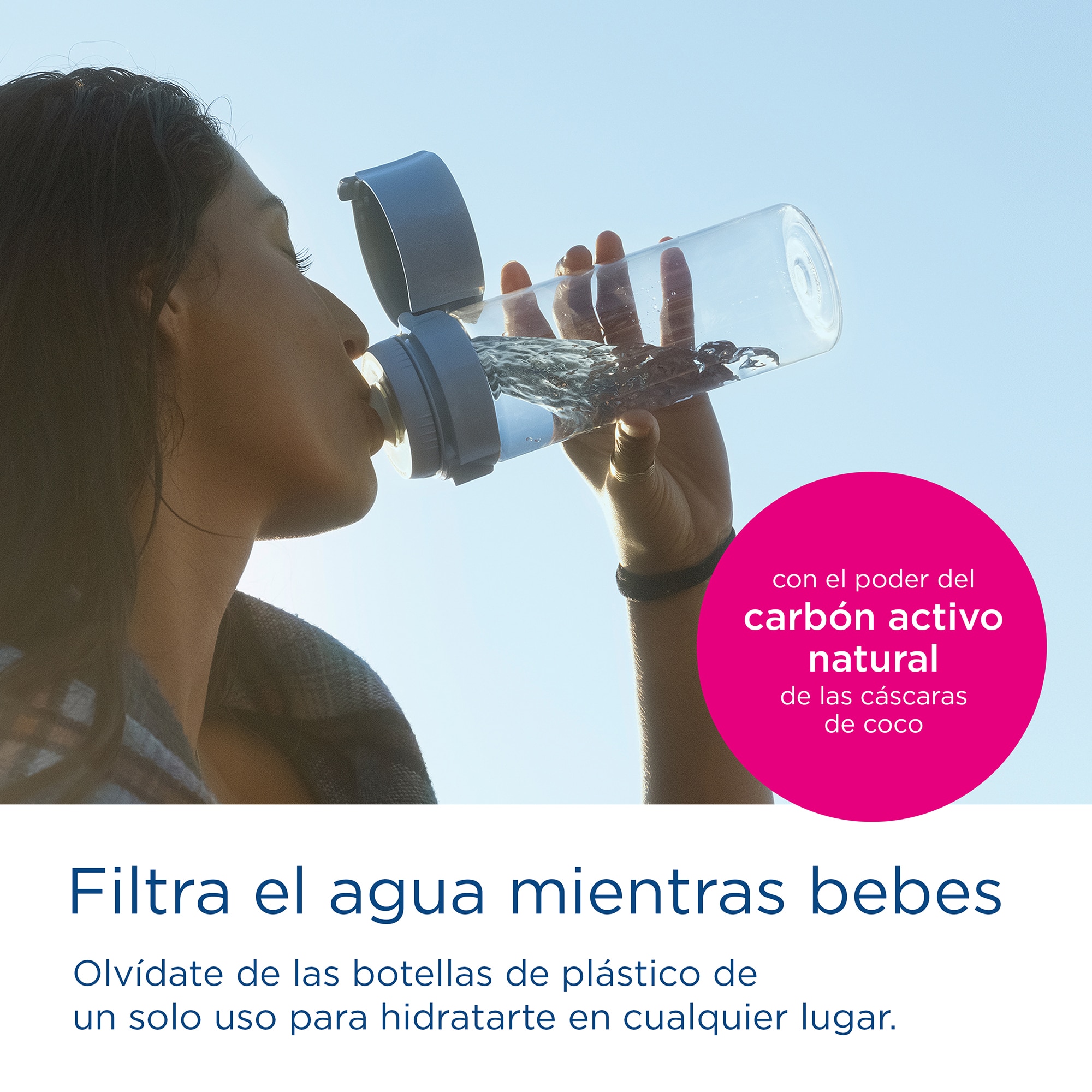 Garrafa de Filtro de Água + 2 Micro Disc Vital Verde-claro-2