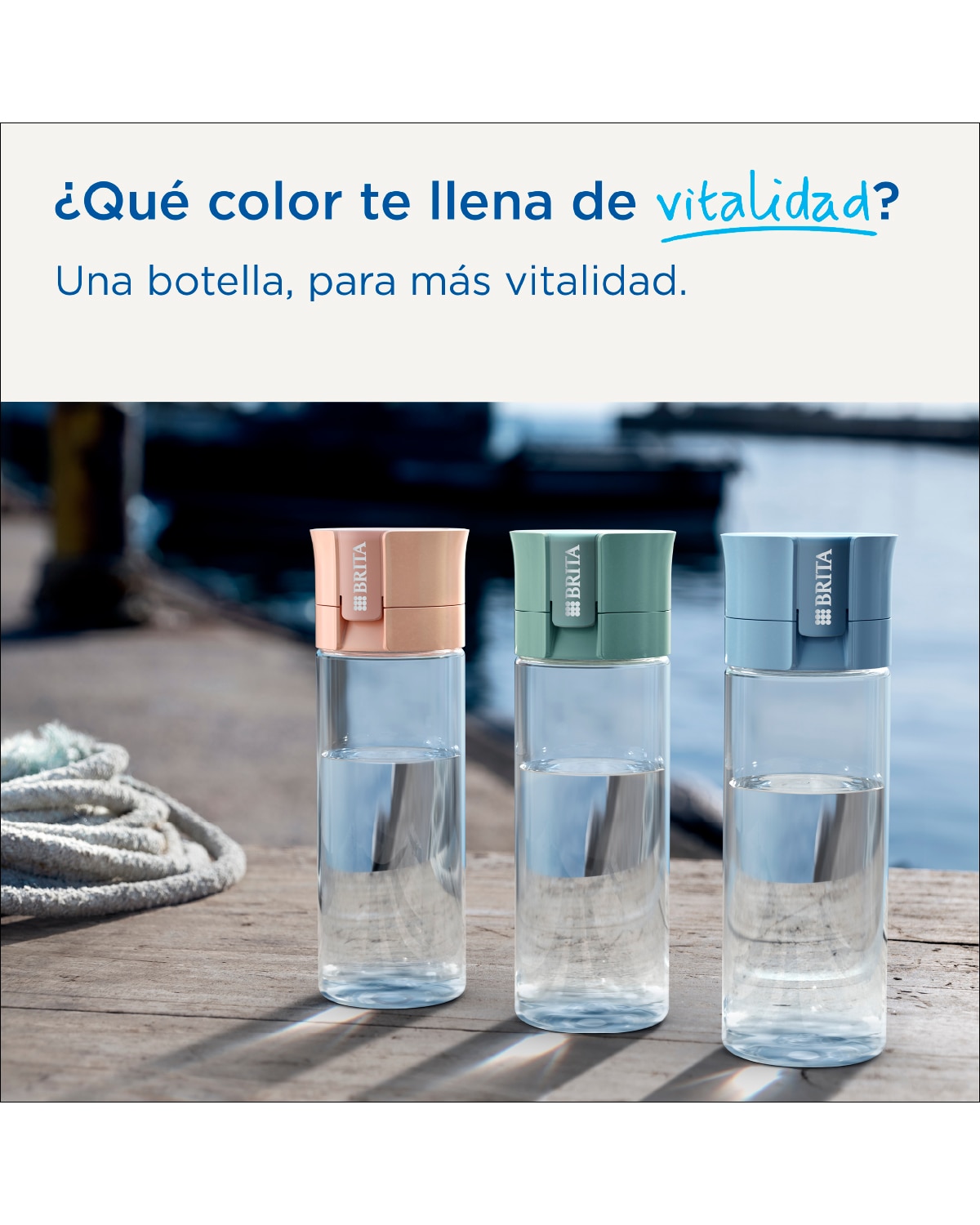 Imagen 7 de Botellla filtrante de agua + 2 Micro Disc Vital Brita - Verde claro Verde claro