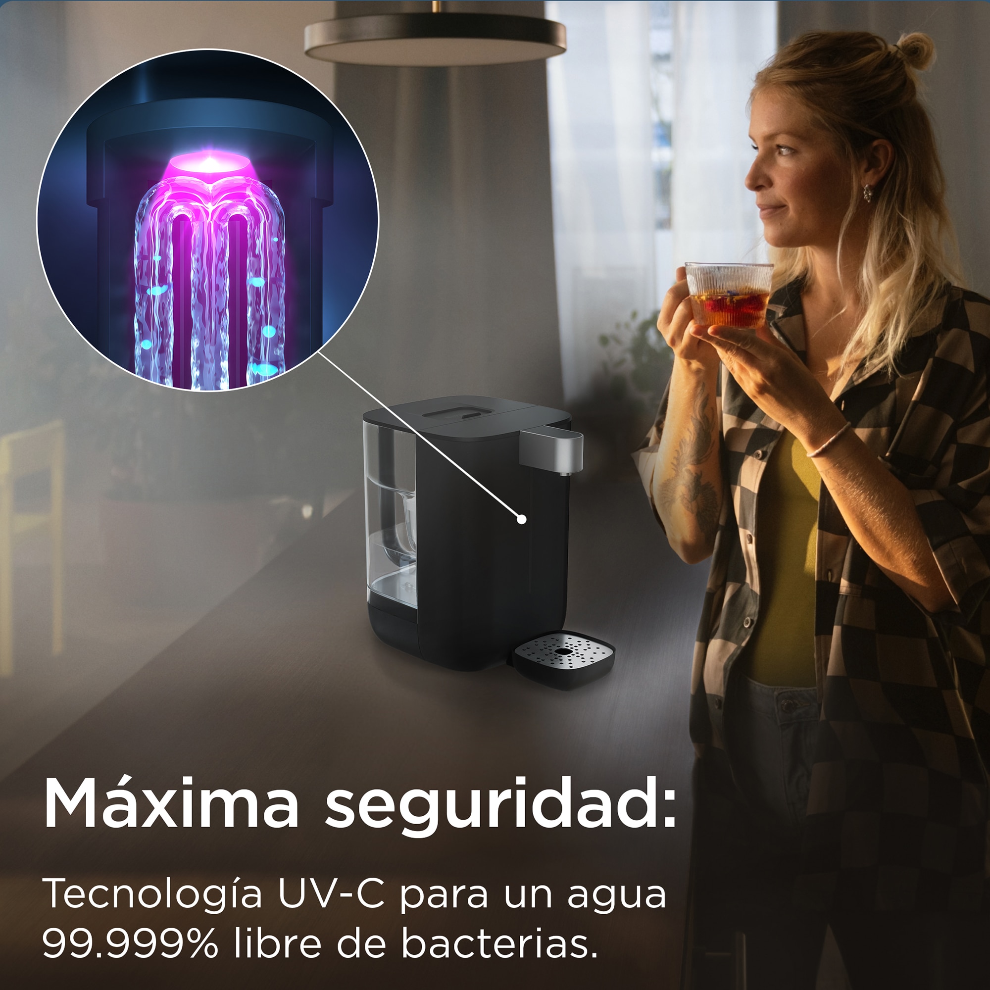 Dispensador de Água Cube com Tecnologia UV-C e Filtro Maxtra Pro Preto-7