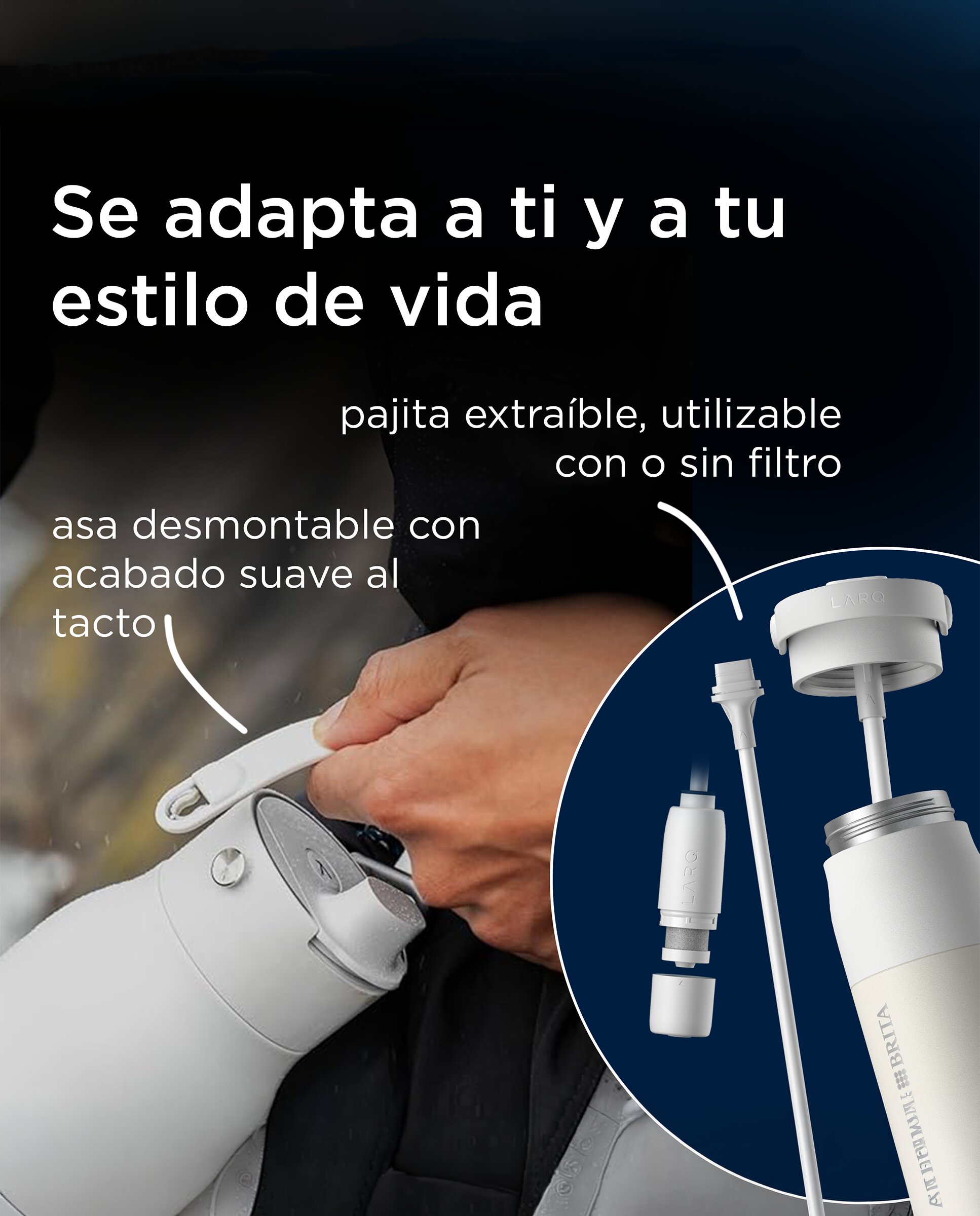 Garrafa LARQ iQ 680 ml - Branco Branco-7