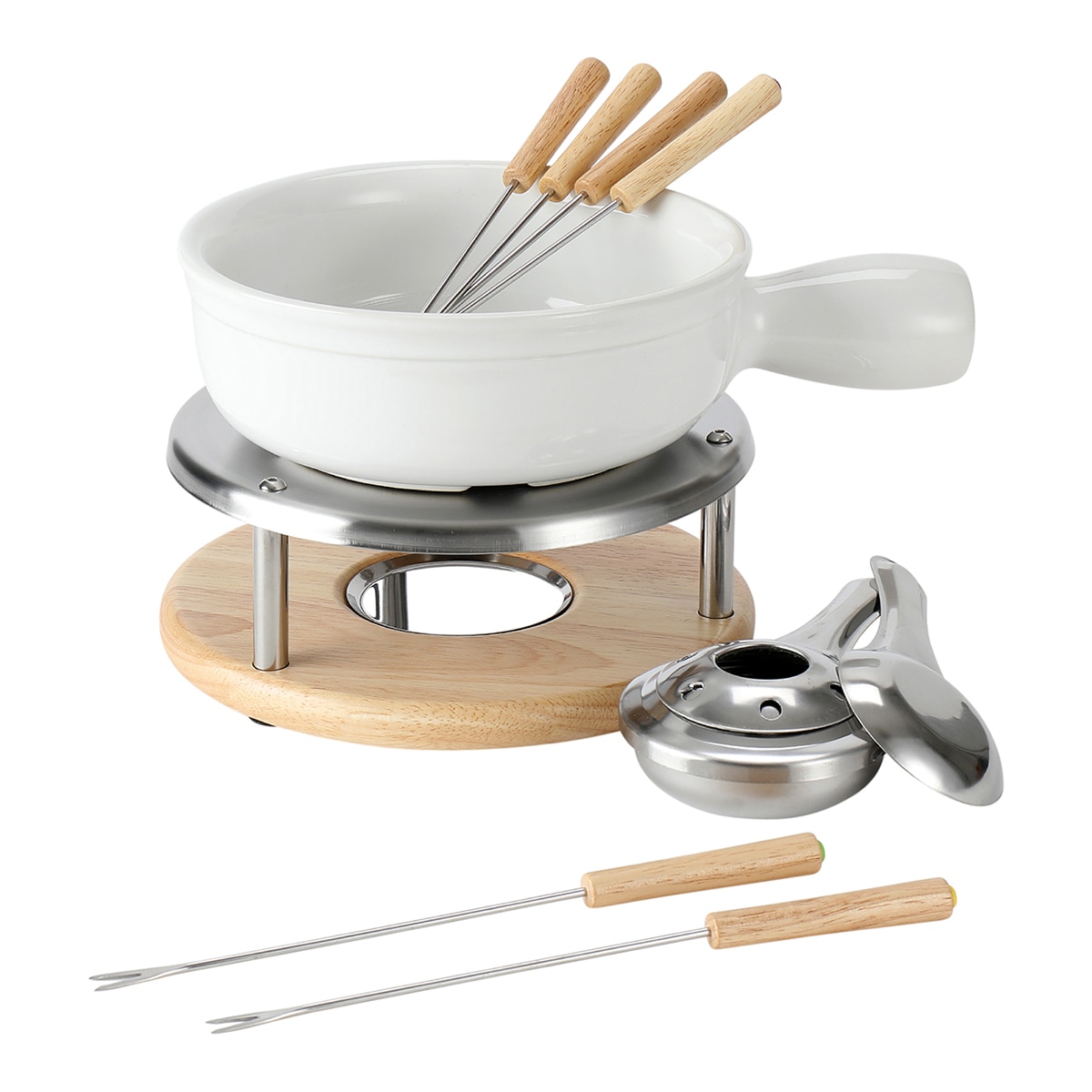 Fondue de cerámica blanca El Corte Inglés Blanco-1