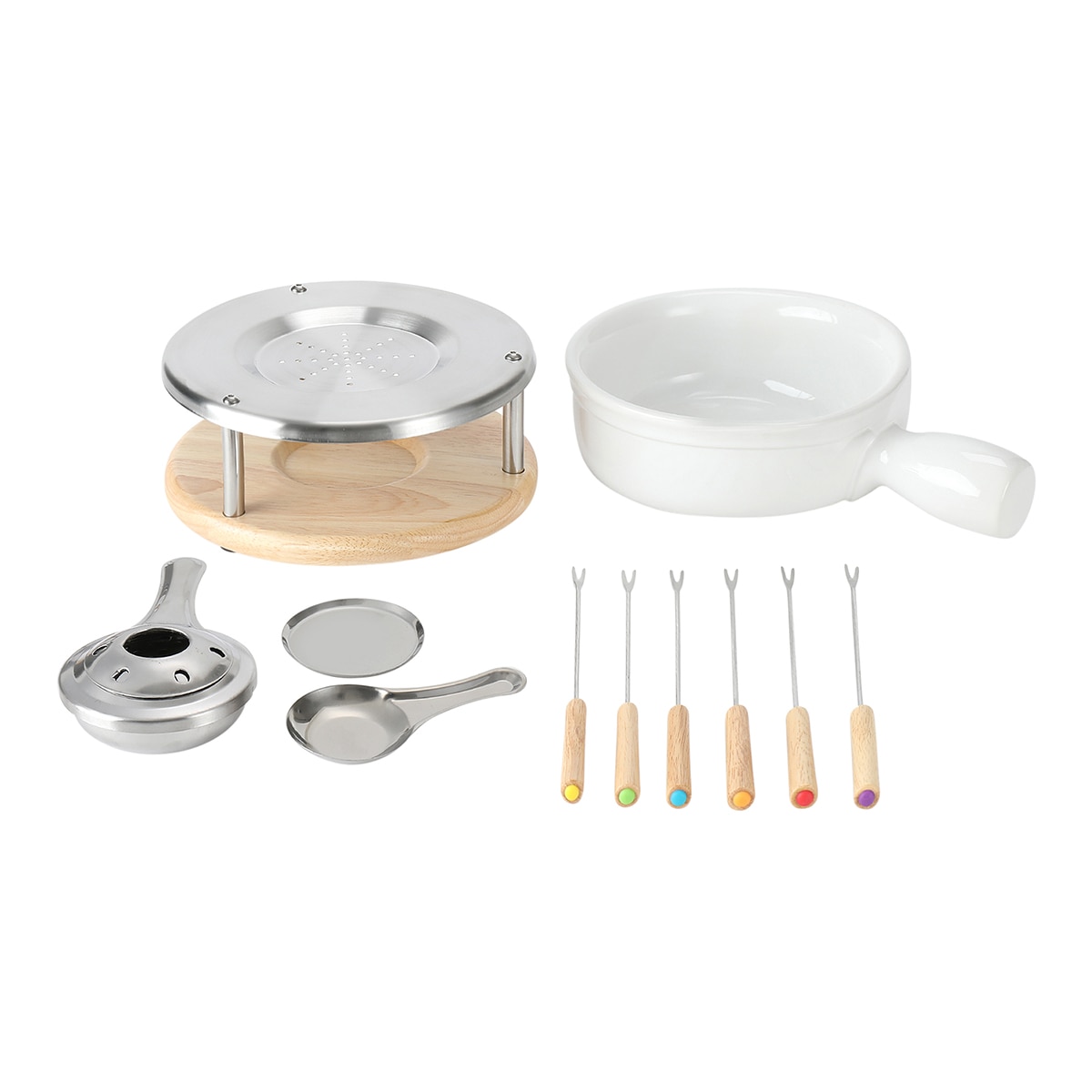 Fondue de cerámica blanca El Corte Inglés Blanco-2