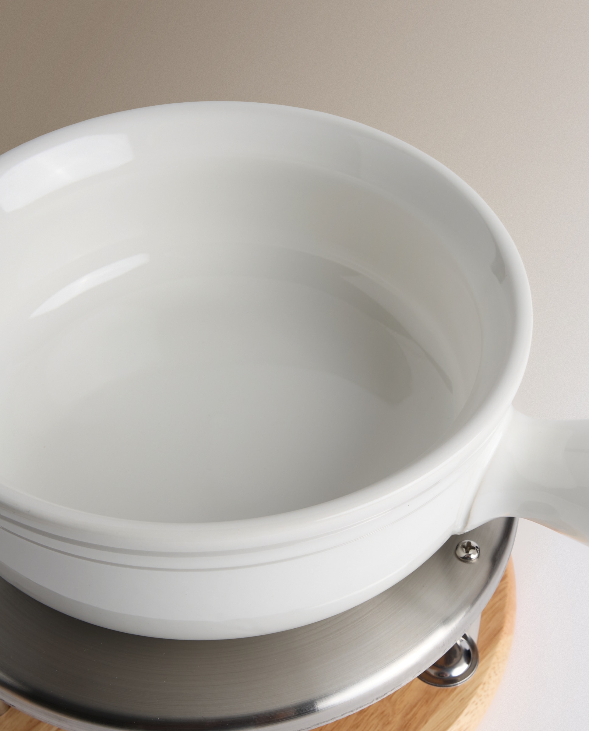 Fondue de cerâmica para 6 pessoas Branco-2