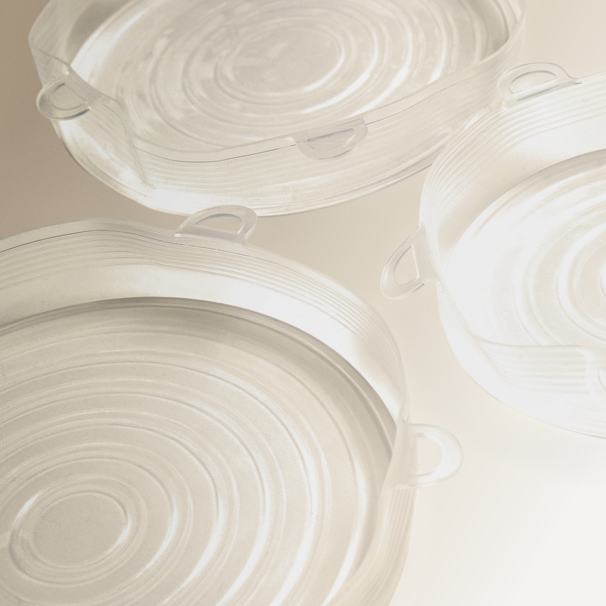 Conjunto 6 Tampas de Silicone Extensível Transparente-3