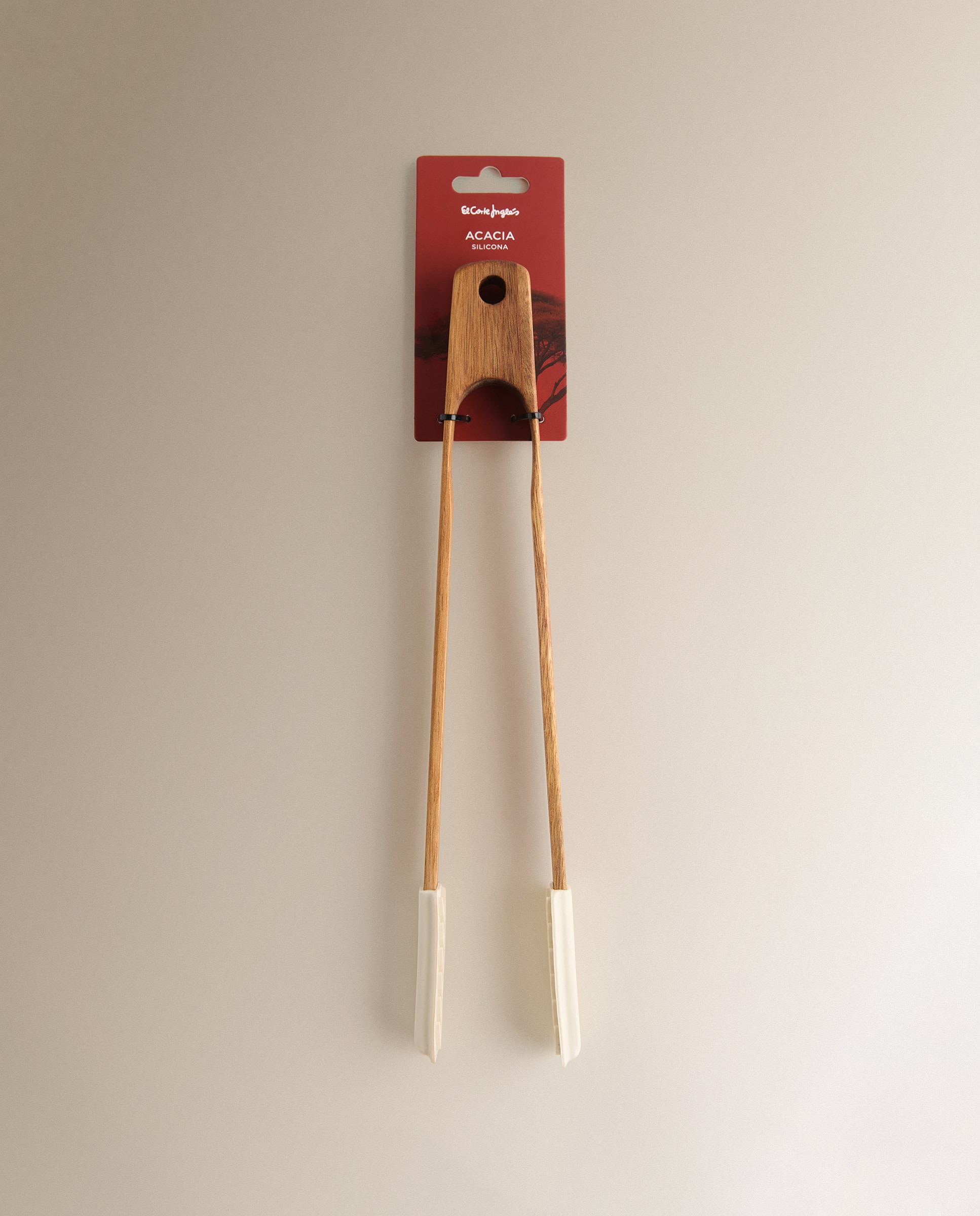 Pinças de Madeira de Acácia e Silicone Preto-4