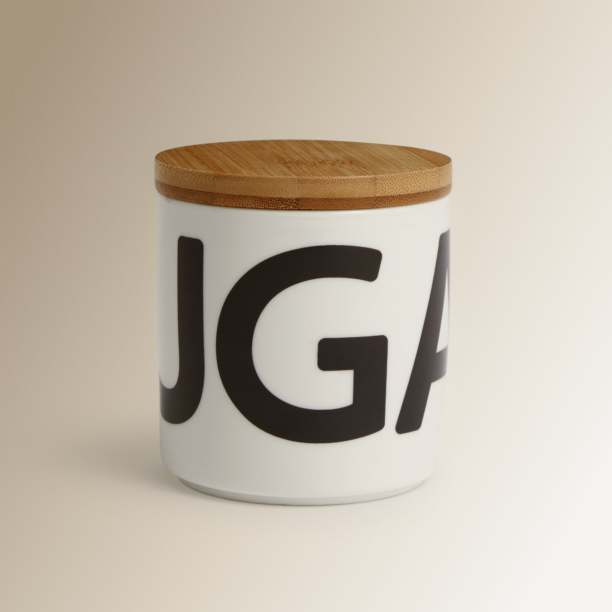 Imagen 0 de Bote de azúcar de porcelana con tapa de madera El Corte Inglés