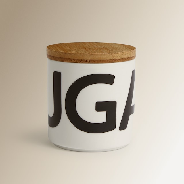 Imagen 0 de Bote de azúcar de porcelana con tapa de madera El Corte Inglés