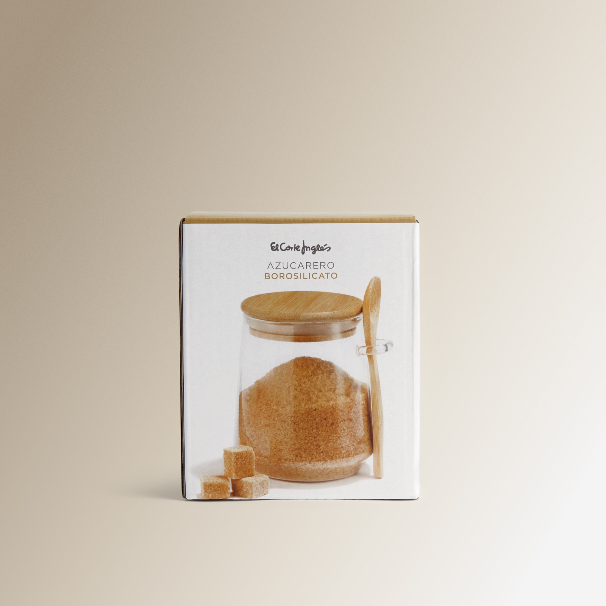 Açucareiro de Vidro com Colher de Bambu Transparente-5