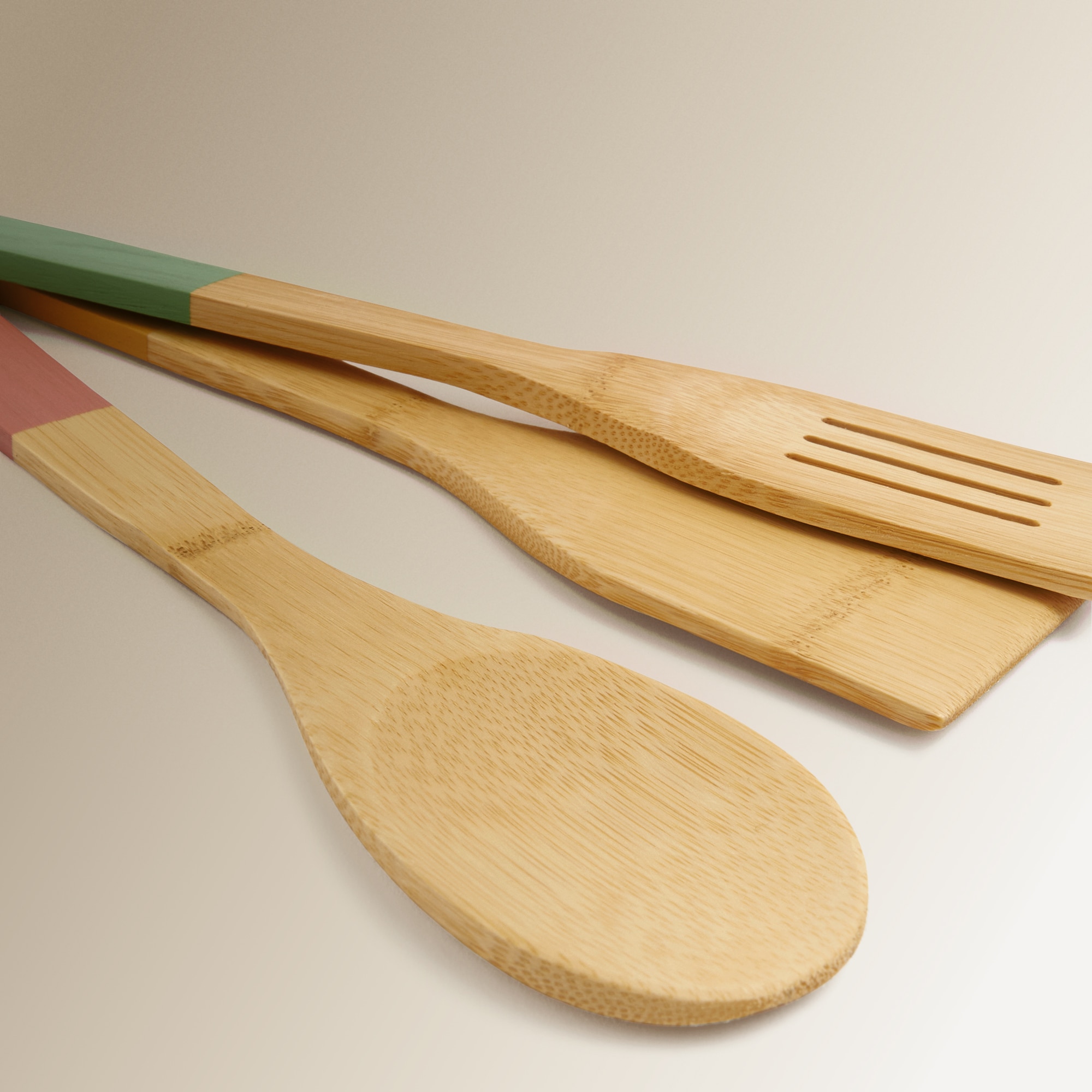 Conjunto de 3 espátulas de bambu Multicolor-2