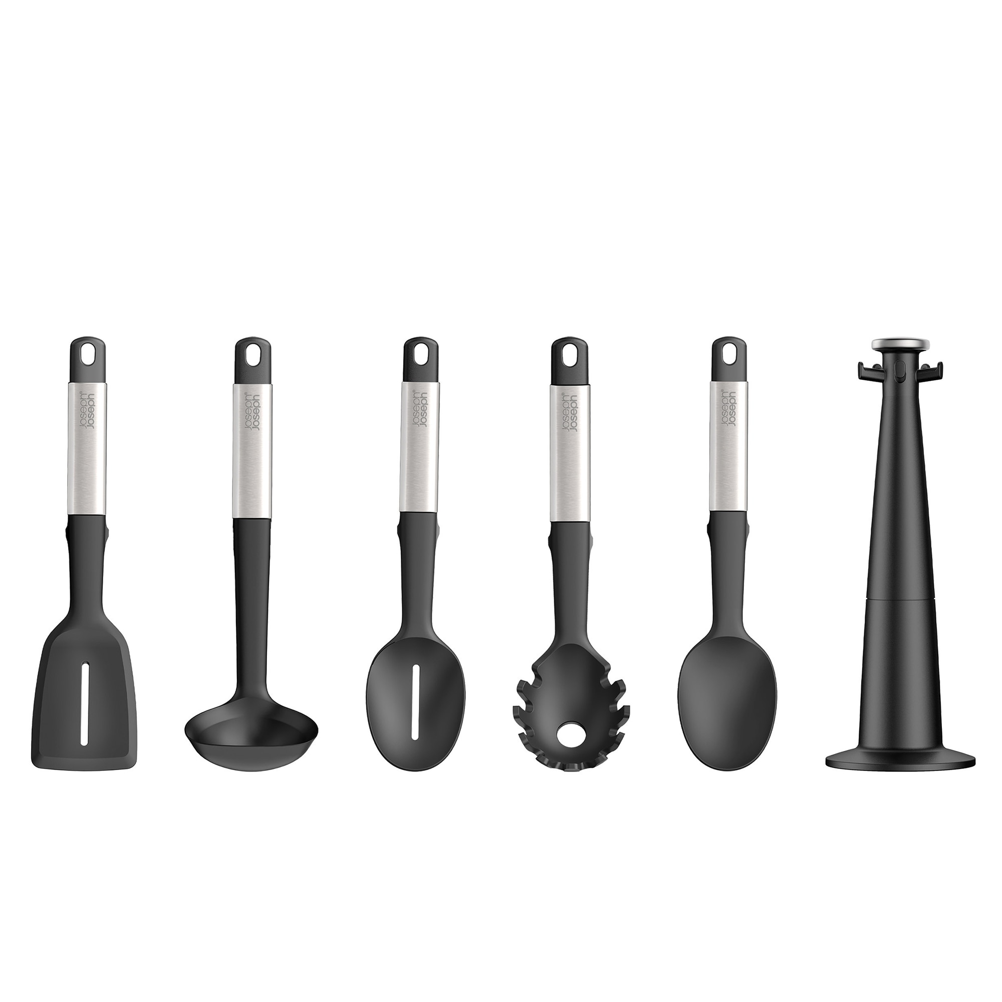 Carrossel Rotativo de 5 Peças em Aço Inoxidável com 5 Utensílios Elevate Preto-2