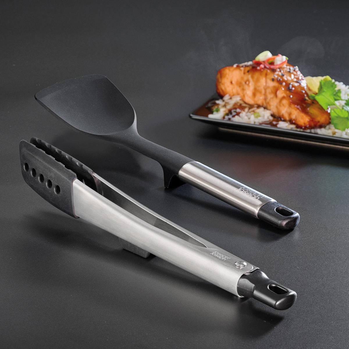 Conjunto de 3 Utensílios de Silicone Elevate Preto-24