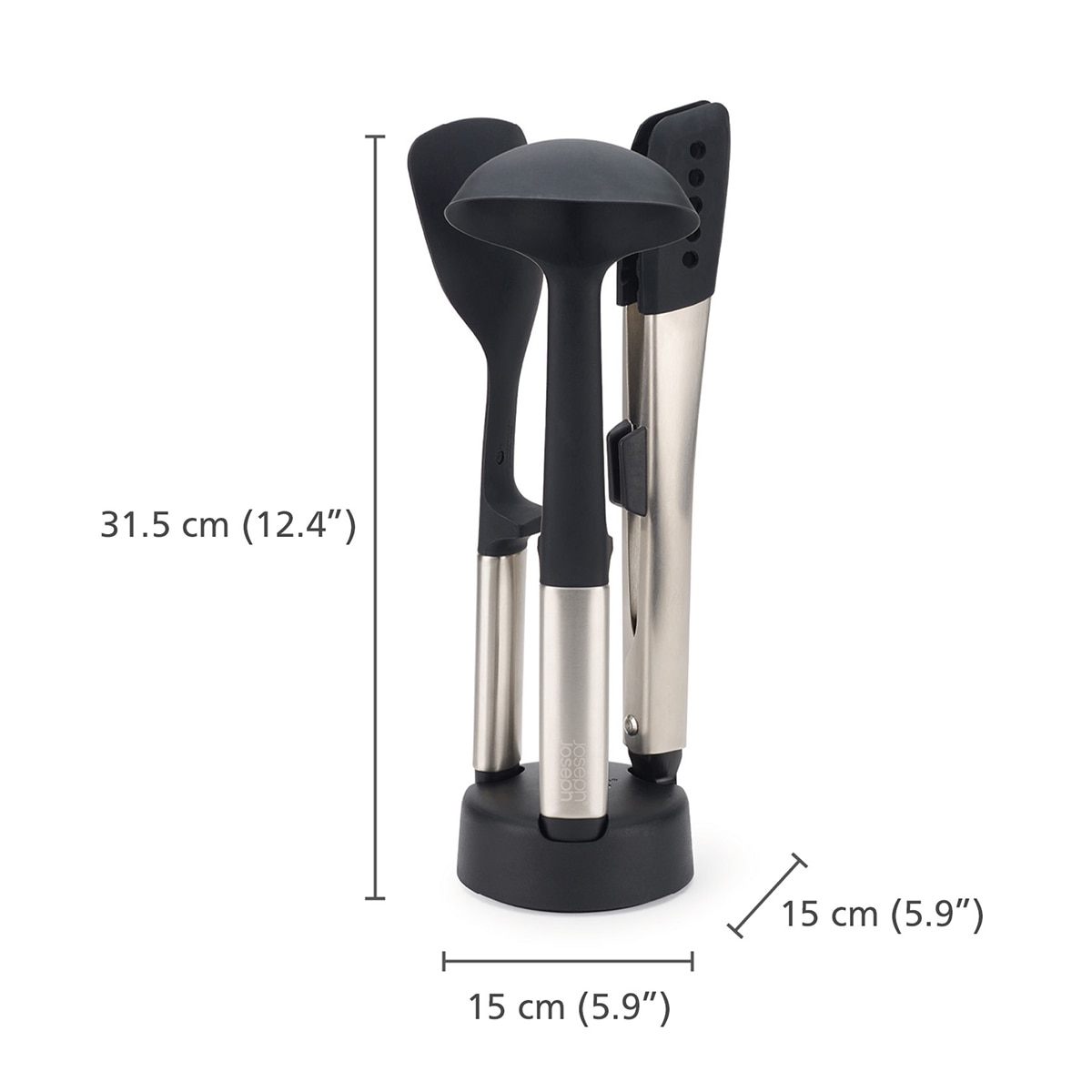 Conjunto de 3 Utensílios de Silicone Elevate Preto-31