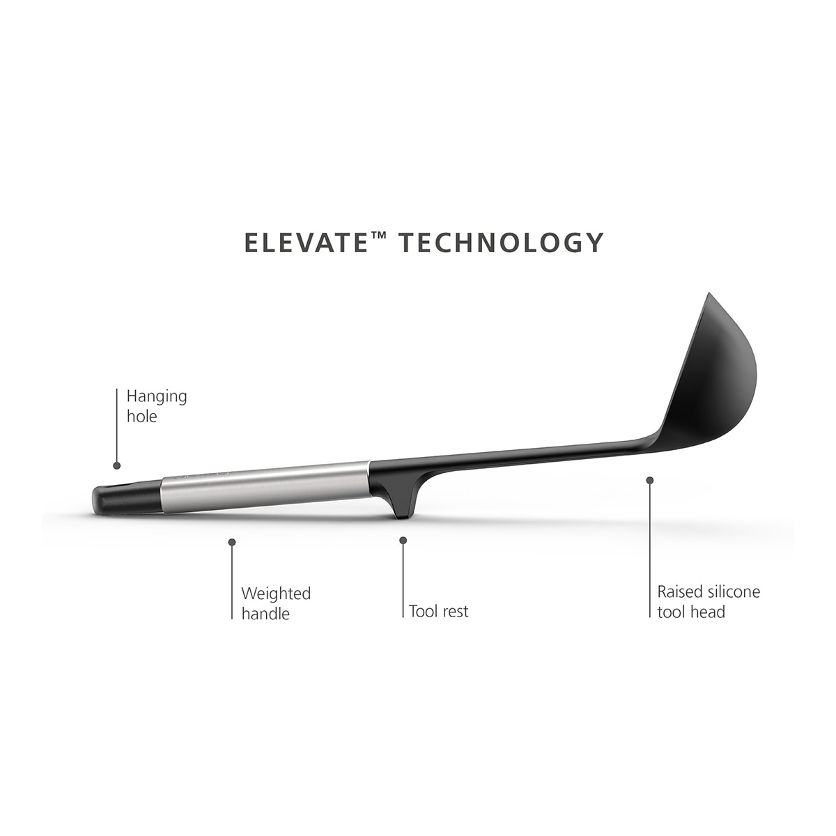 Conjunto de 3 Utensílios de Silicone Elevate Preto-32