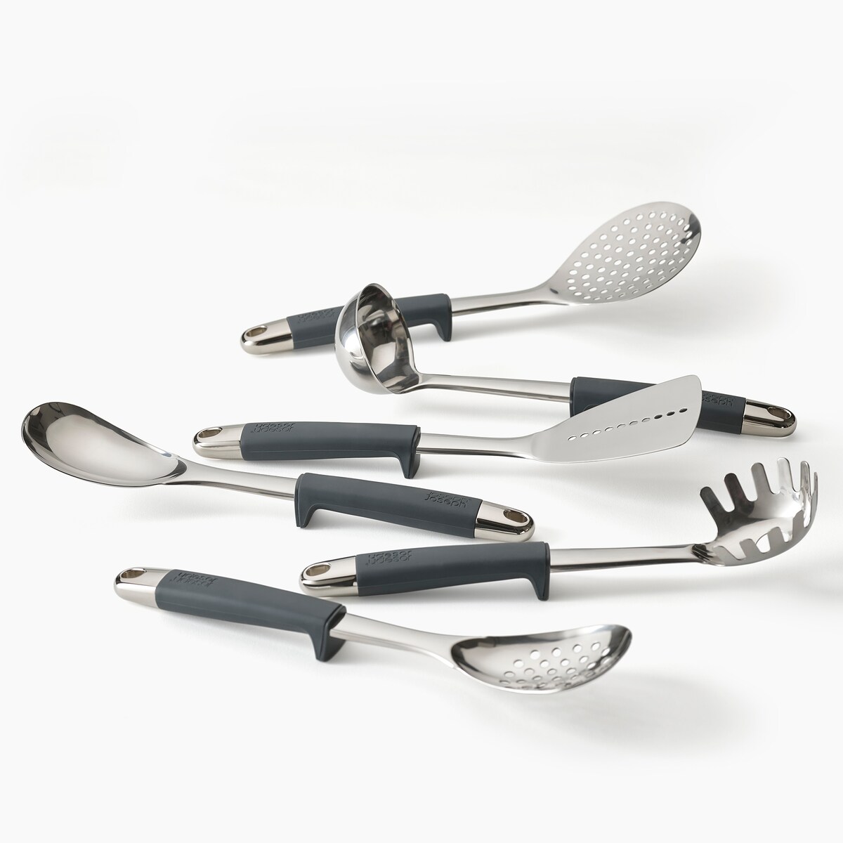 Set de 6 utensilios de silicona con carrusel Elevate Joseph Joseph Negro-3