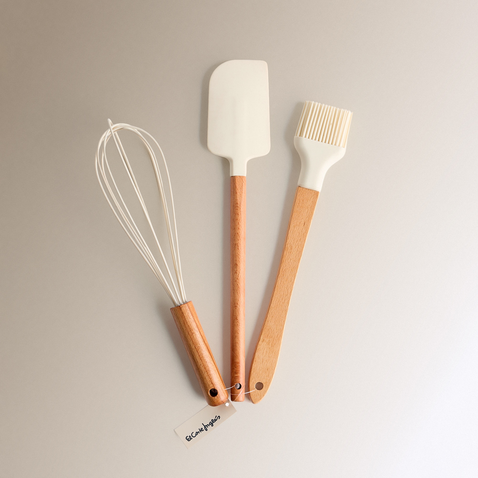 Conjunto de 3 Utensílios de Silicone Cru-3