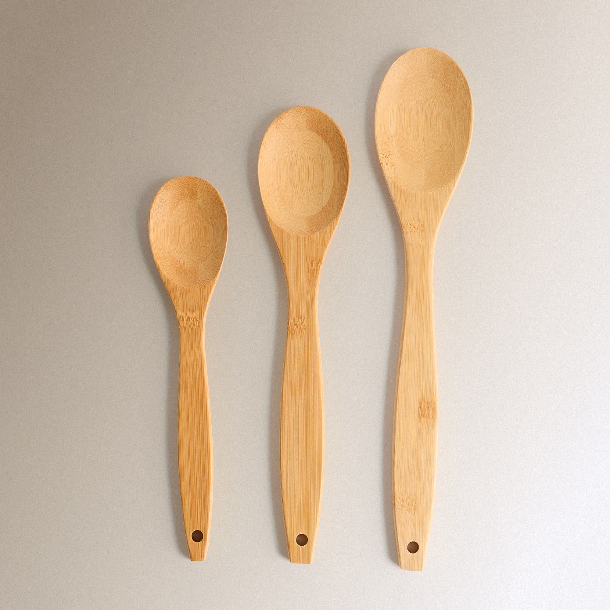 Imagem 0 de Conjunto de 3 Colheres Bambu