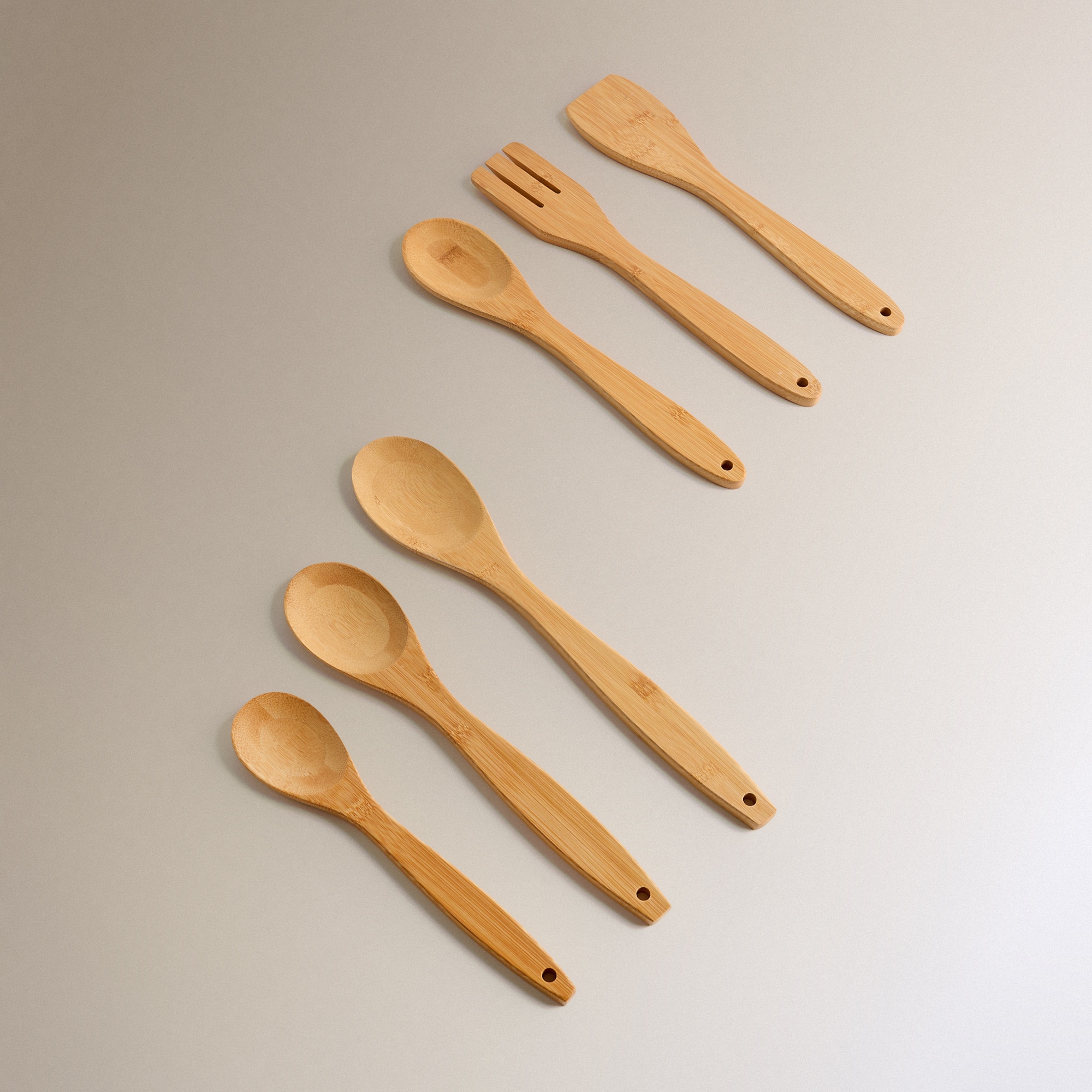 Conjunto de 3 Colheres Bambu Natural-4