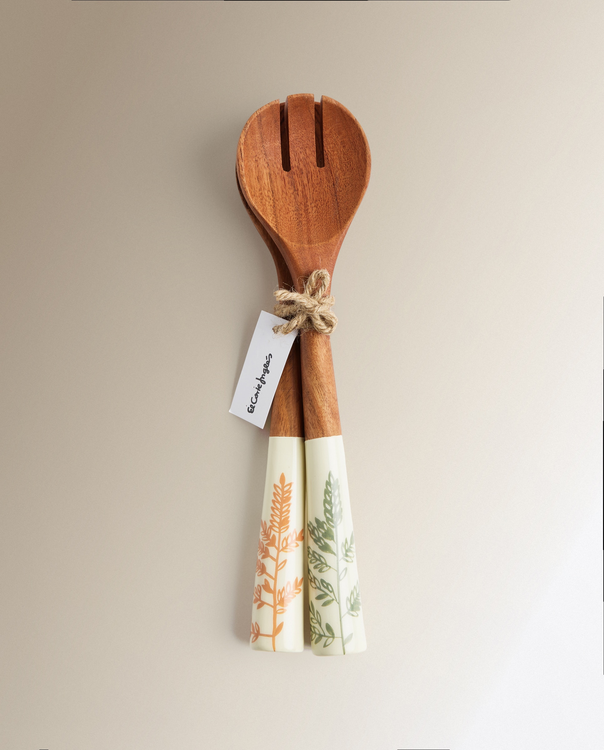 Conjunto de 2 Utensílios Esmaltados Ramos Rústico Natural-3