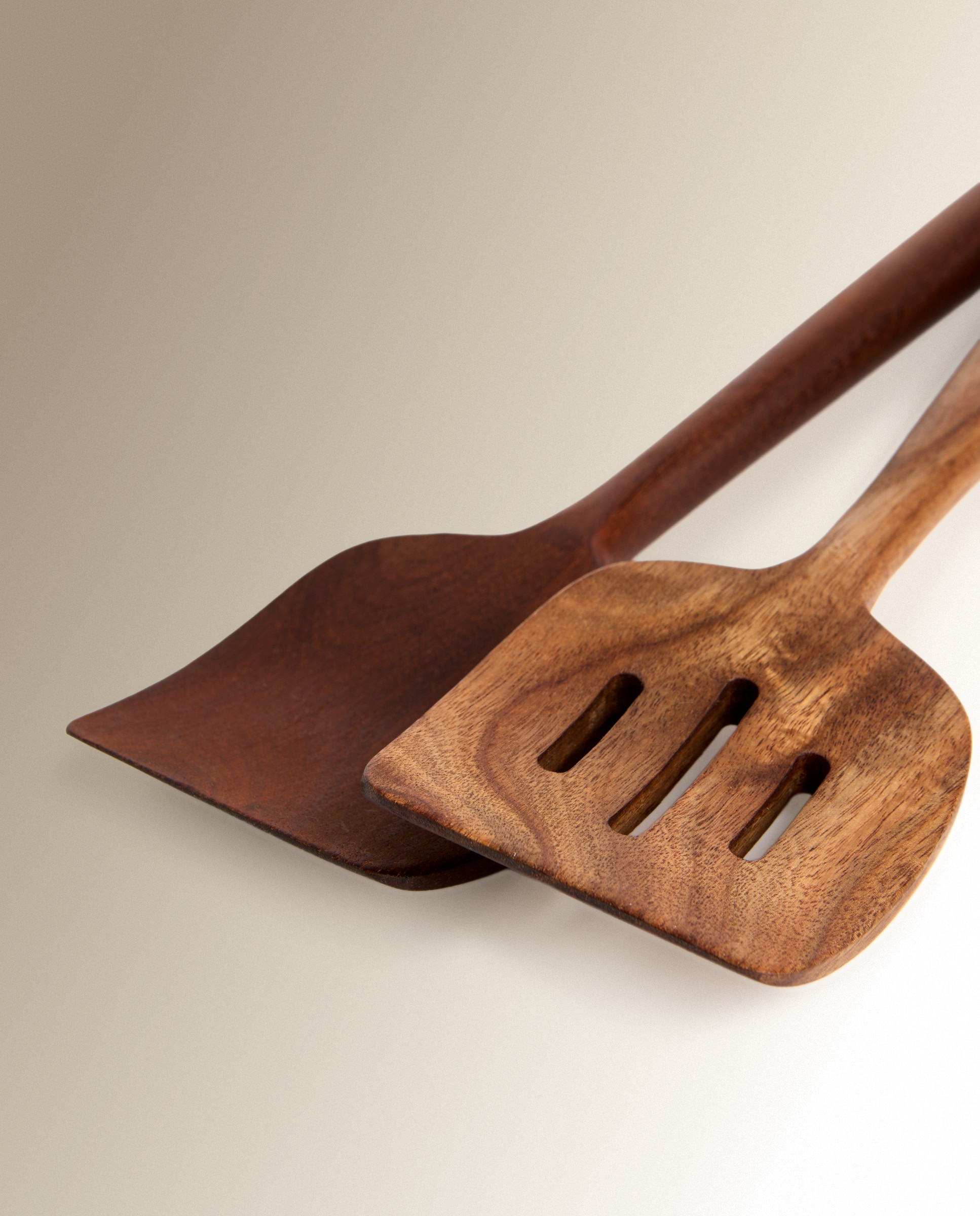 Set de 2 espátulas de madera Contemporáneo - Natural Natural-2
