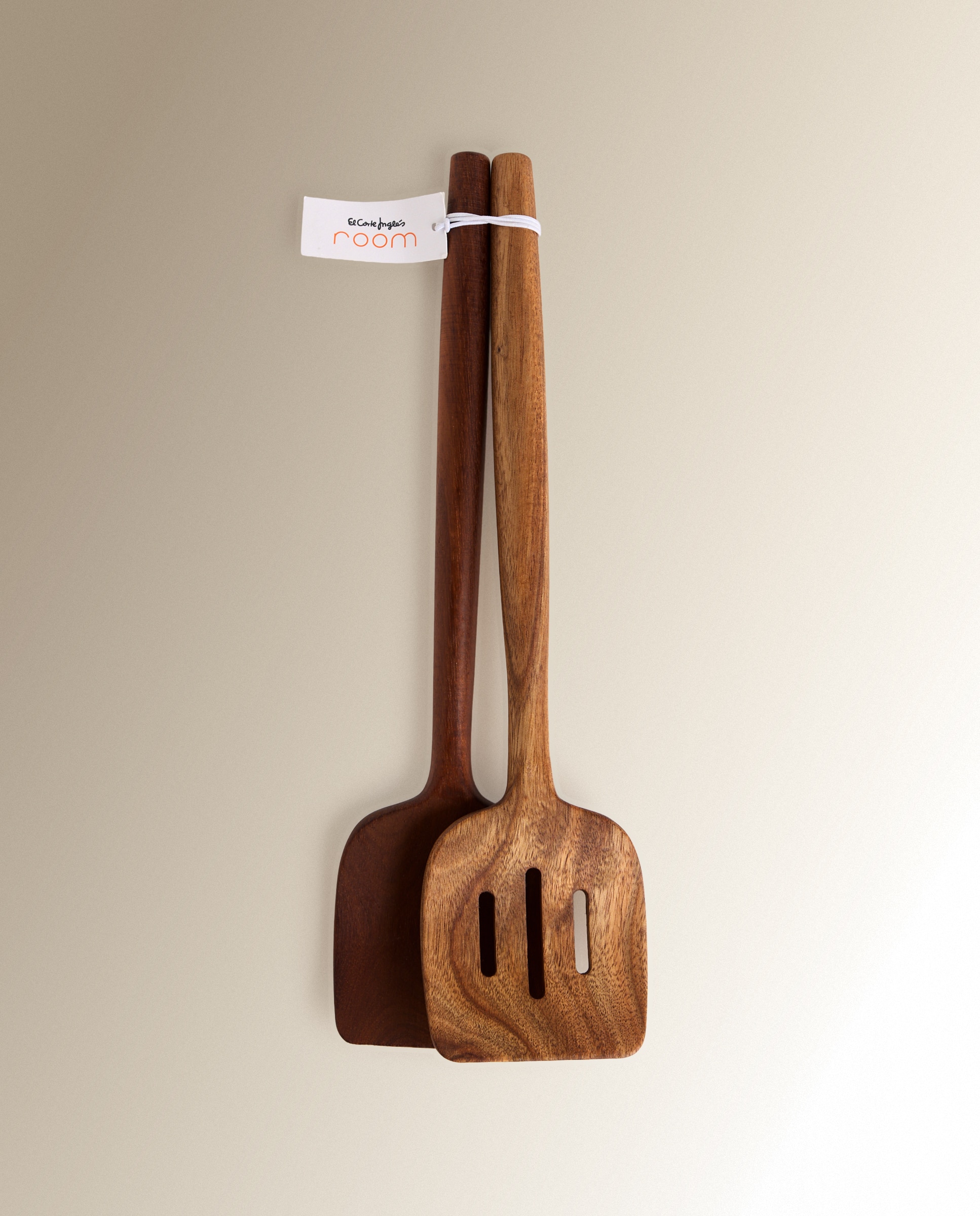 Set de 2 espátulas de madera Contemporáneo - Natural Natural-3