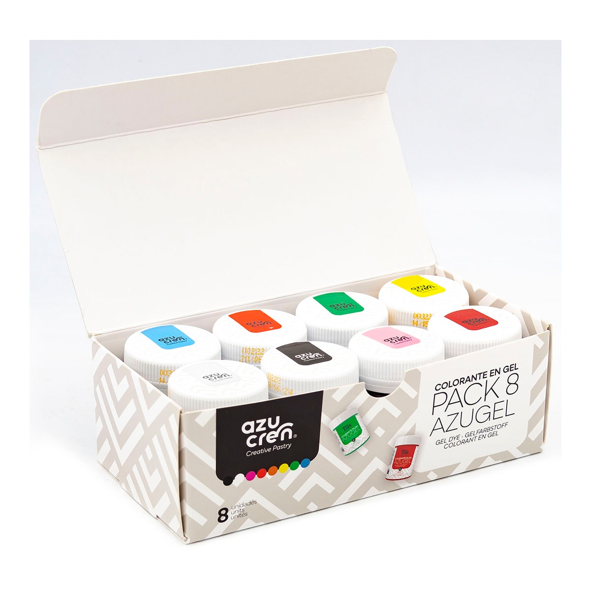 Conjunto de 8 Corantes 30 g - Multicolor Azucren Multicolor-2