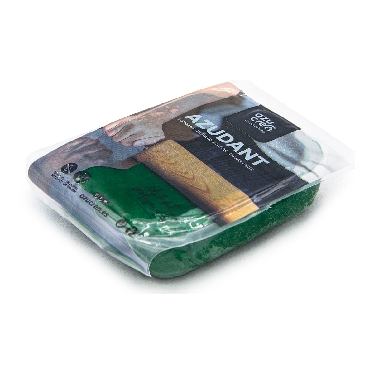 Pasta de Açúcar sem Glúten 250 g - Verde Primavera Azucren Verde-1