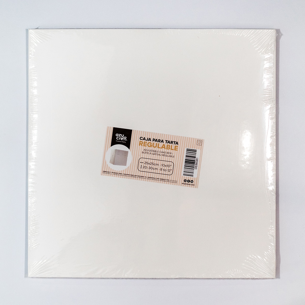 Caixa para Bolo com Altura Ajustável Branco-1