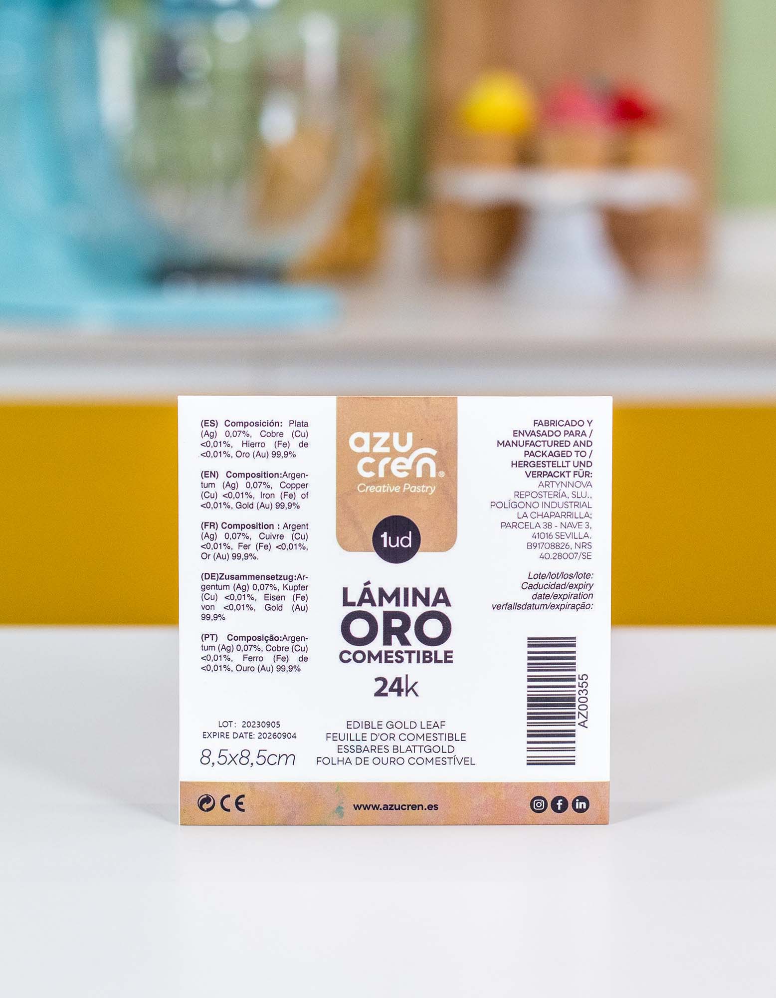 Lâmina de Ouro de 24 K Comestível Ouro-2