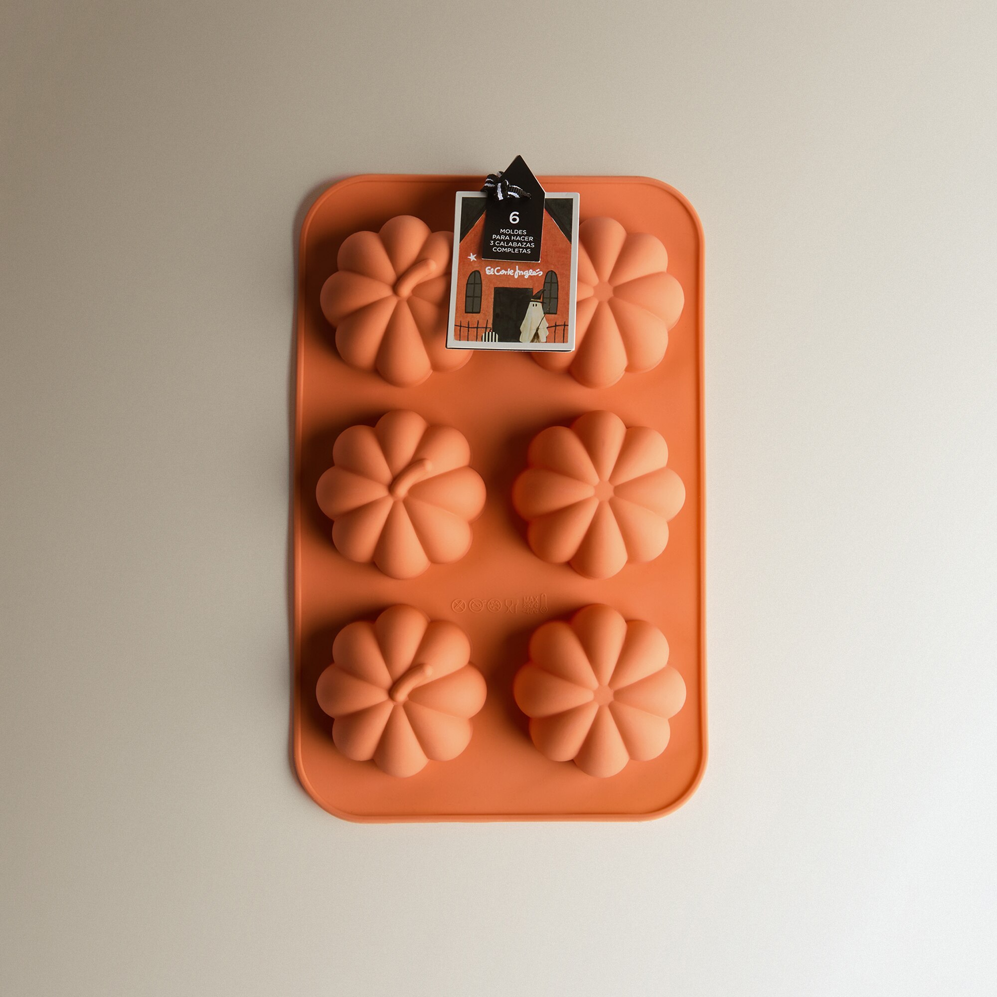 Molde de Silicone Abóboras Halloween Laranja-3