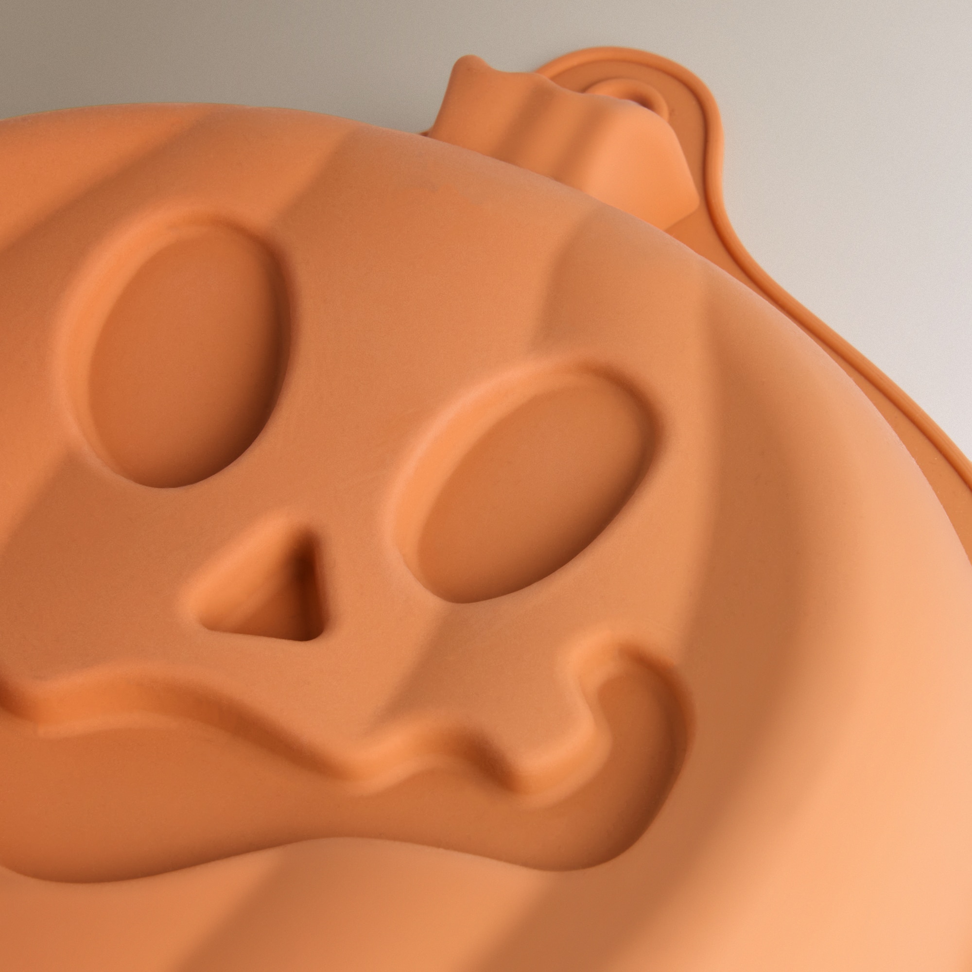 Molde de Silicone Abóbora Grande Halloween Laranja-2
