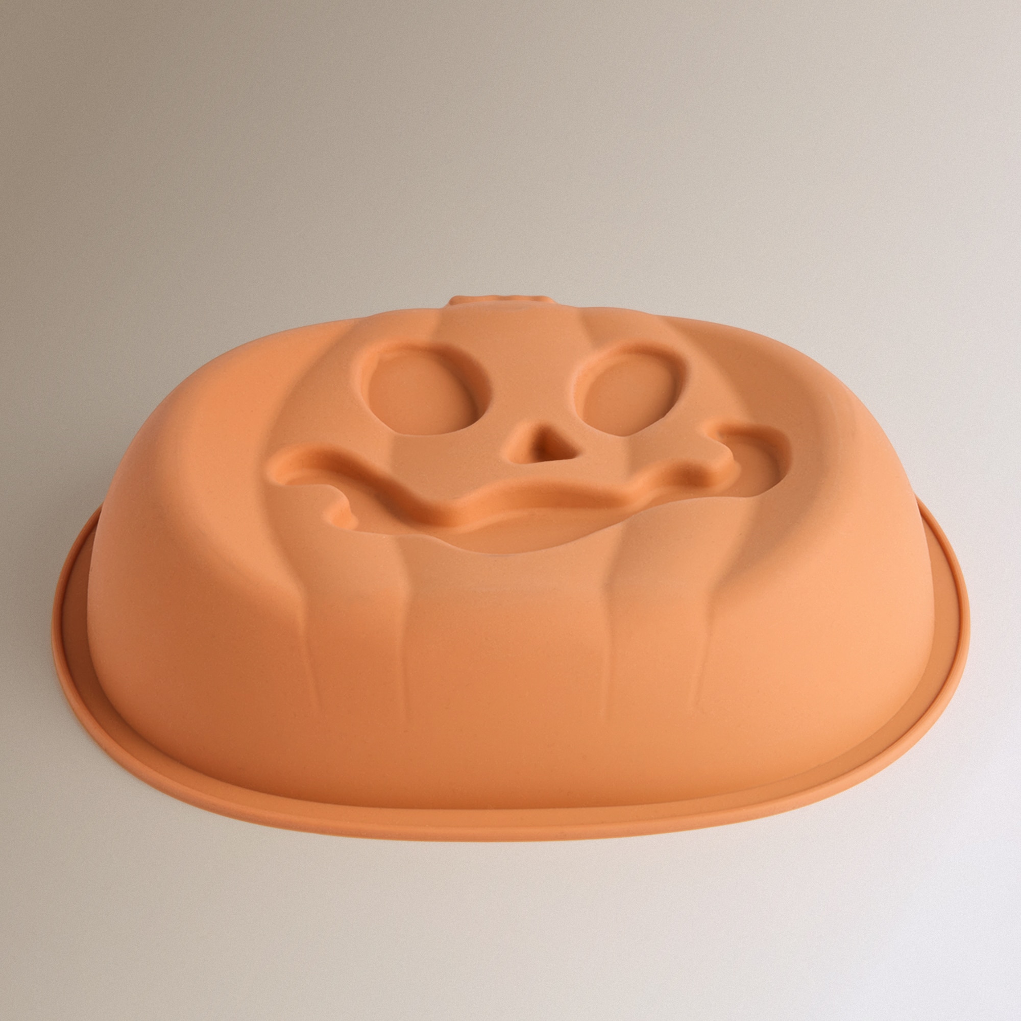 Molde de Silicone Abóbora Grande Halloween Laranja-3