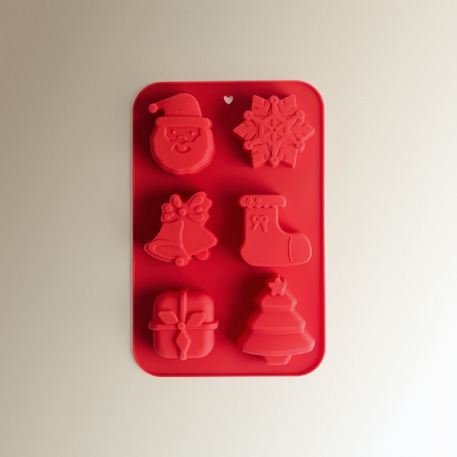 Imagem 0 de Molde de Silicone Retangular 6 Formas Natal