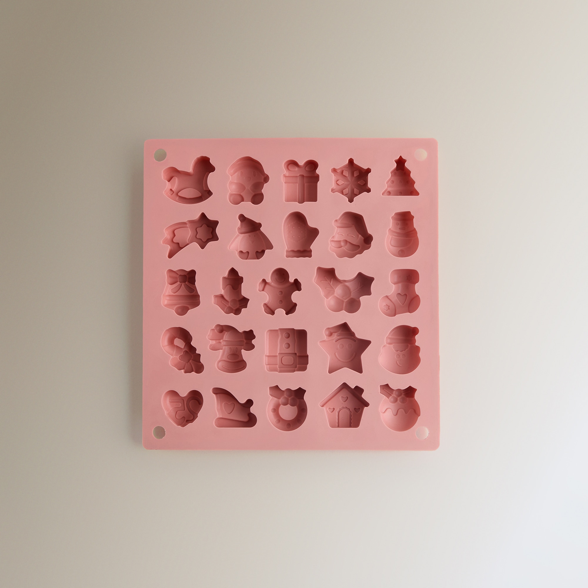 Molde de Silicone Multi-Formas Natal Rosa-1
