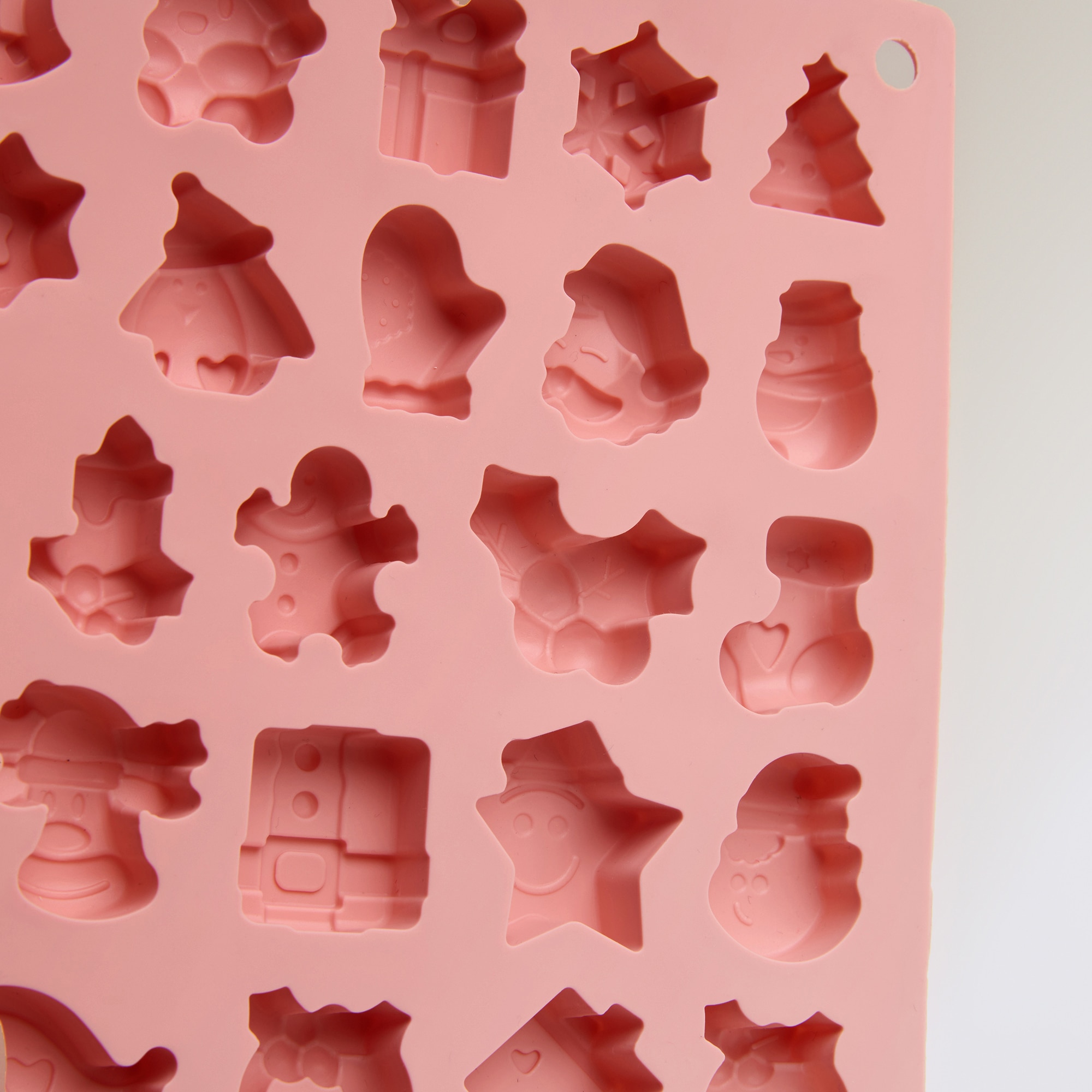 Molde de Silicone Multi-Formas Natal Rosa-2