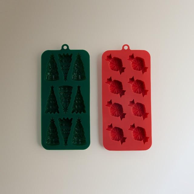 Imagem 0 de Conjunto de 2 Mini Moldes de Silicone Rebuçado Árvore de Natal