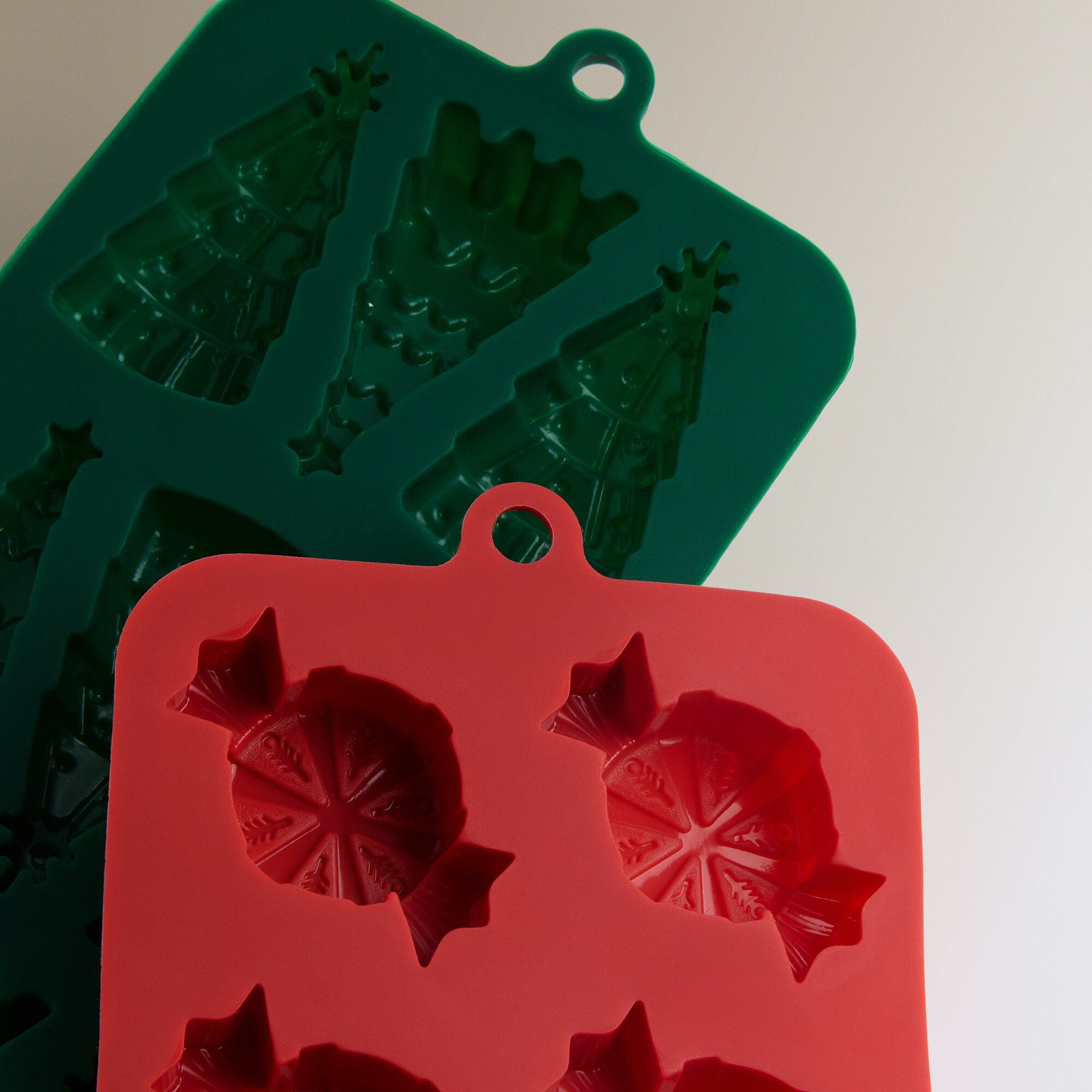 Conjunto de 2 Mini Moldes de Silicone Rebuçado Árvore de Natal Multicolor-2