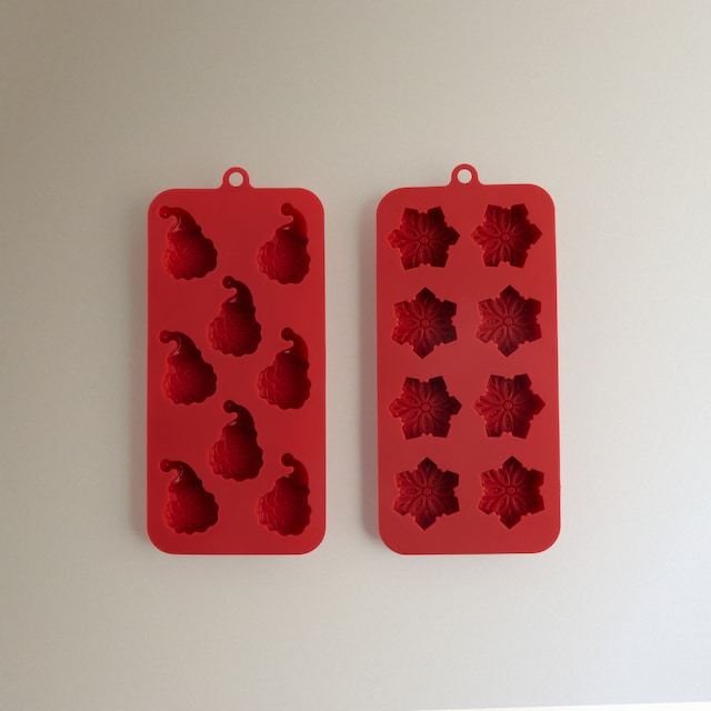 Imagem 0 de Conjunto de 2 Mini Moldes de Silicone Flocos Pai Natal