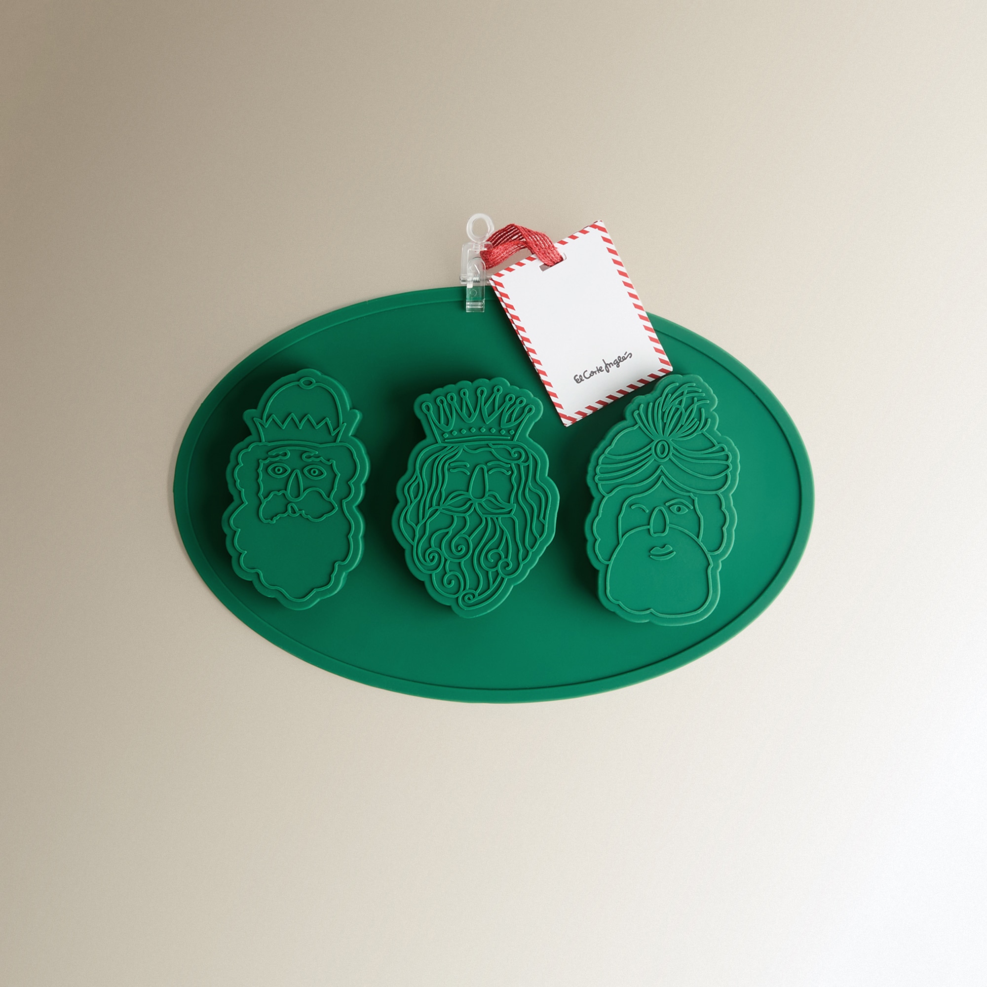 Molde de Silicone Reis Magos Natal Verde-4