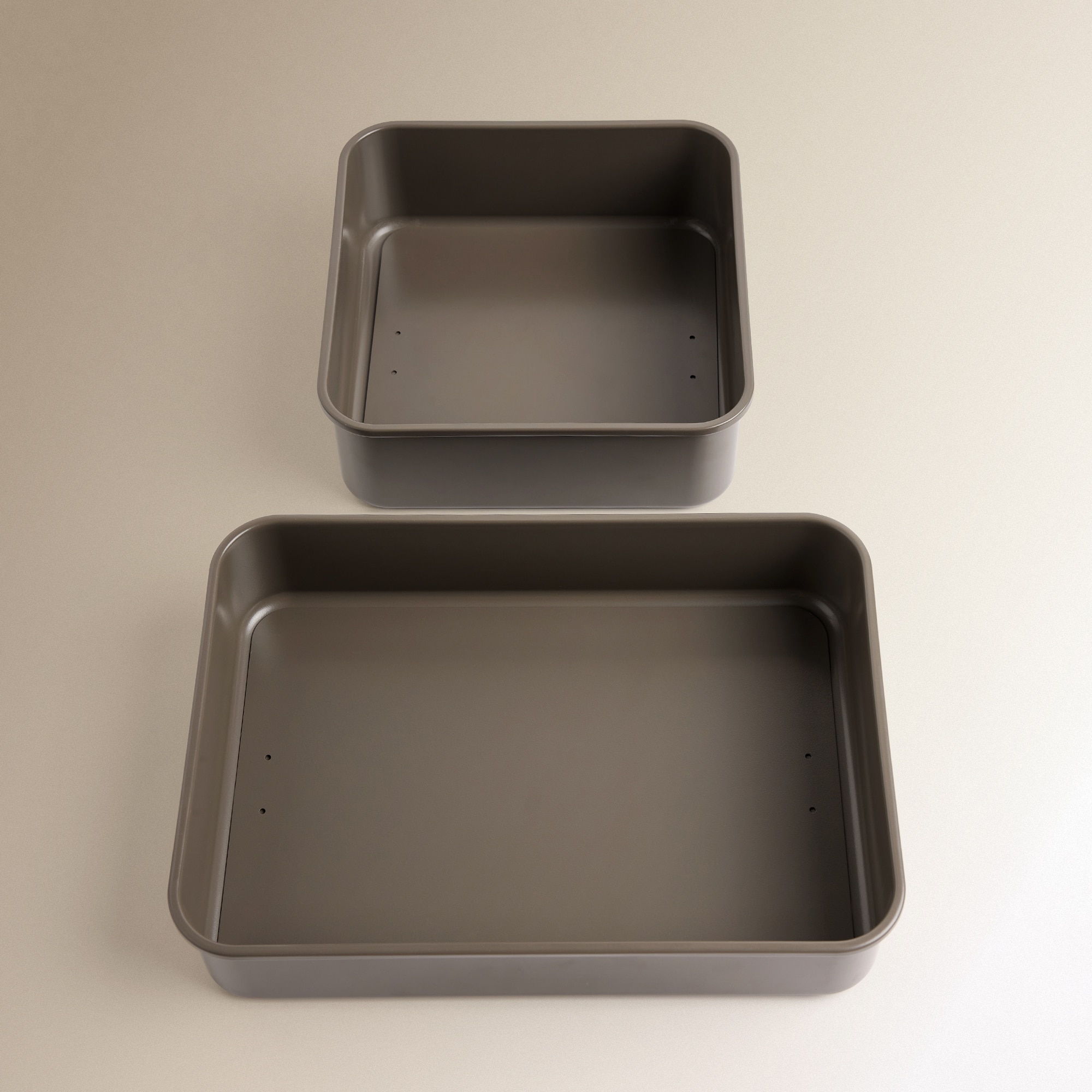 Molde Quadrado de Aço Desmontável para Pastelaria Castanho-5