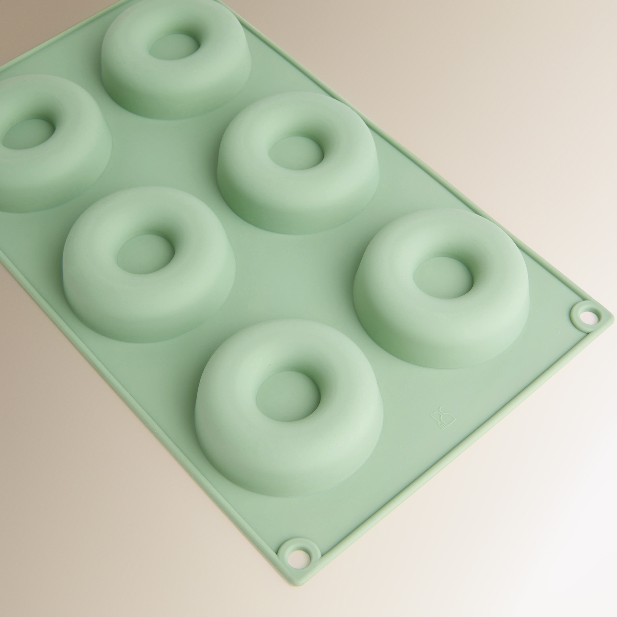 Molde de Silicone com 6 Cavidades para Donuts Verde-2