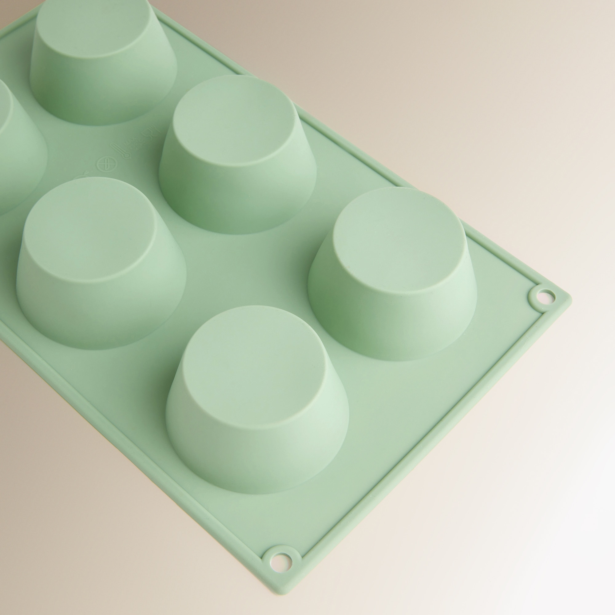 Molde de Silicone com 6 Cavidades para Muffins Verde-2