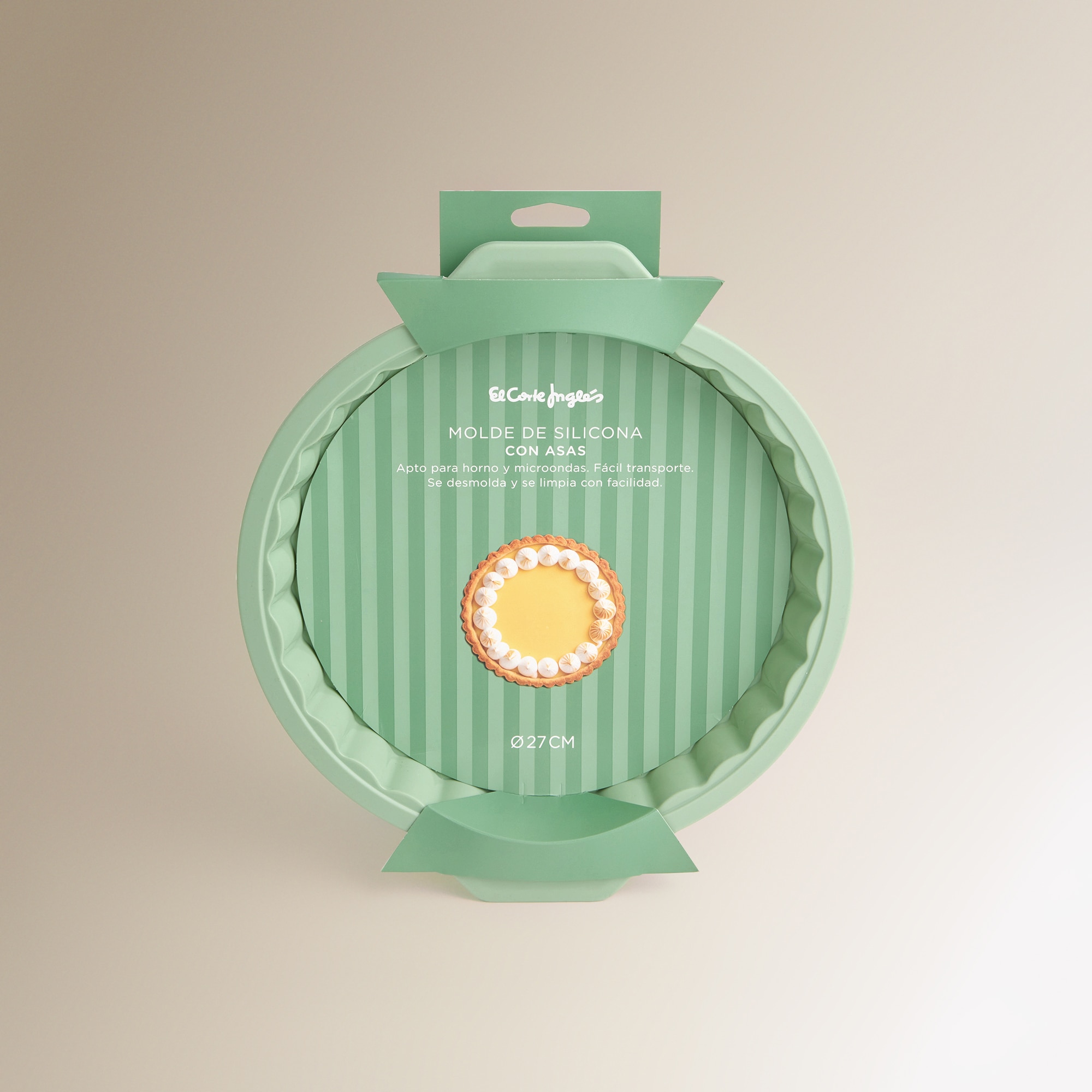 Molde de Silicone Ondulado para Pastelaria Verde-3