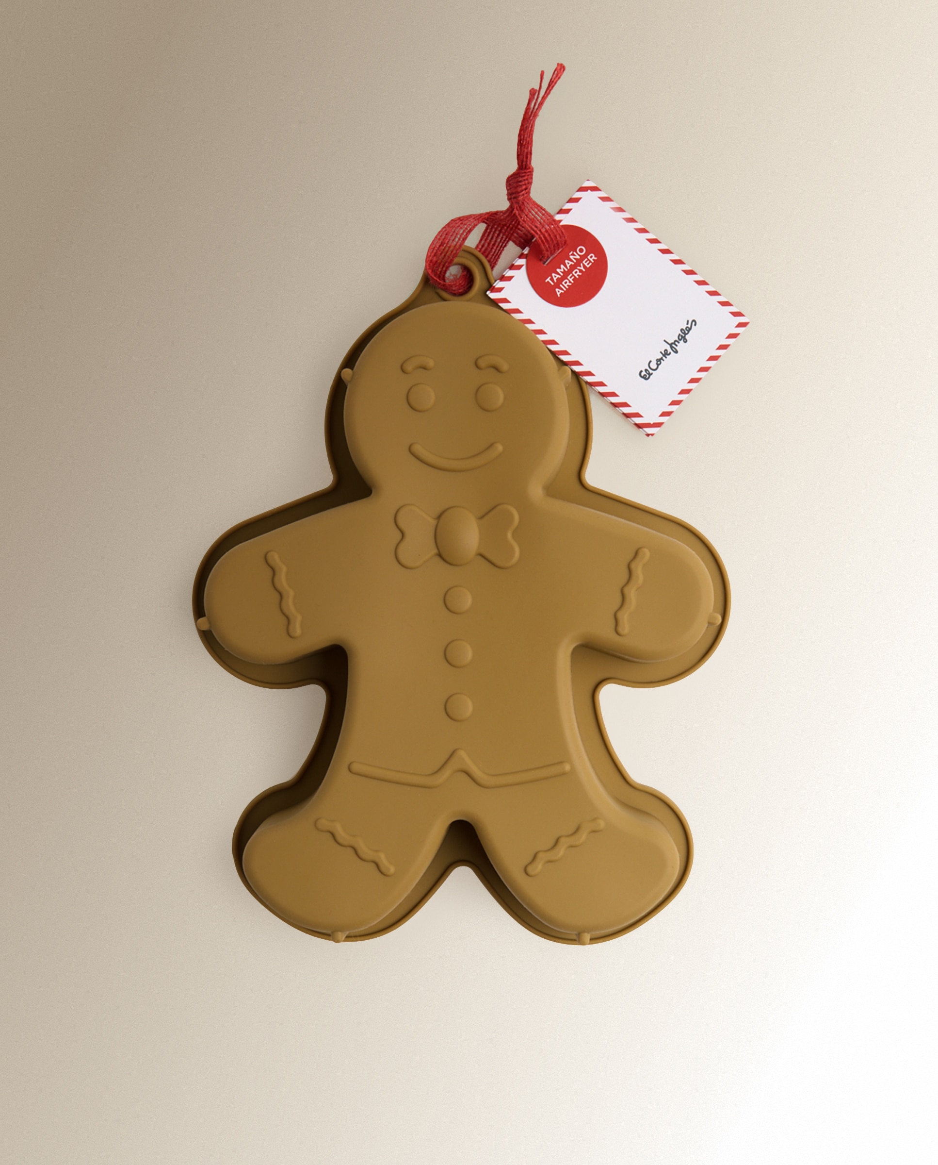 Molde de Silicone de Confeitaria Ginger Grande Natal Castanho-4