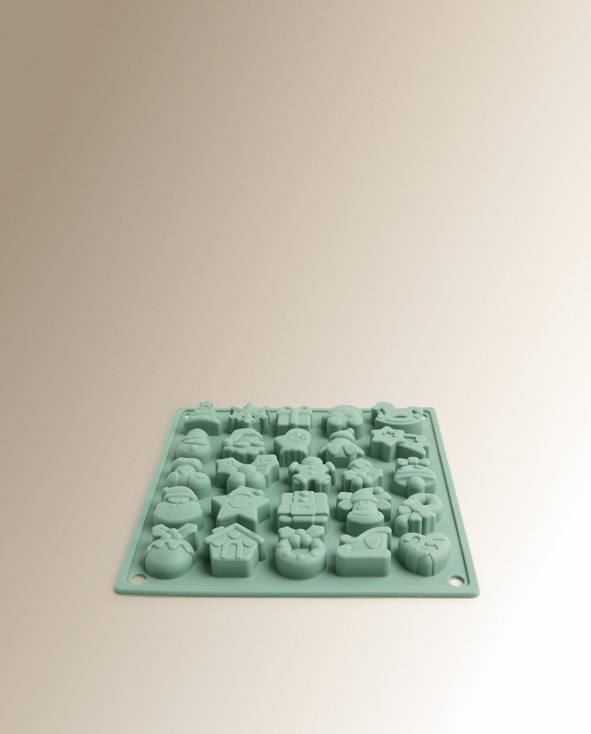 Molde de Silicone para 25 Unidades Mini Xmas Natal Verde-2