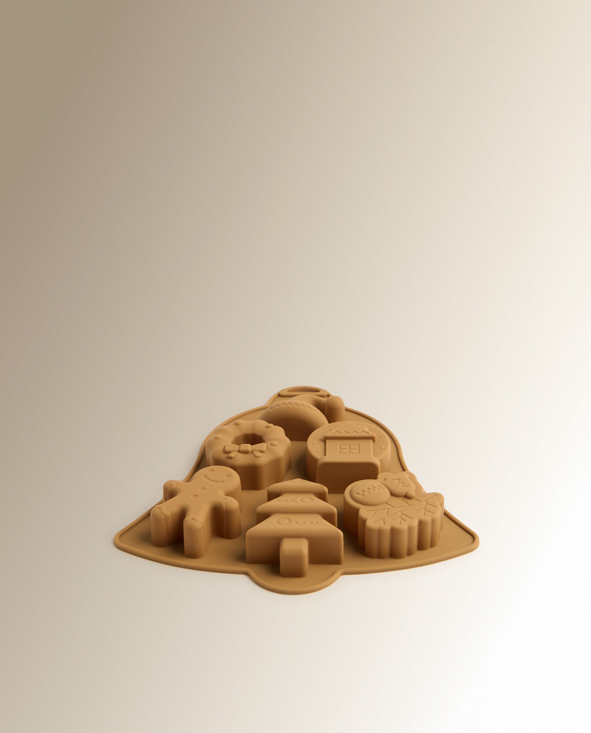 Molde de Silicone para 6 Unidades Sino de Natal Verde Água-2