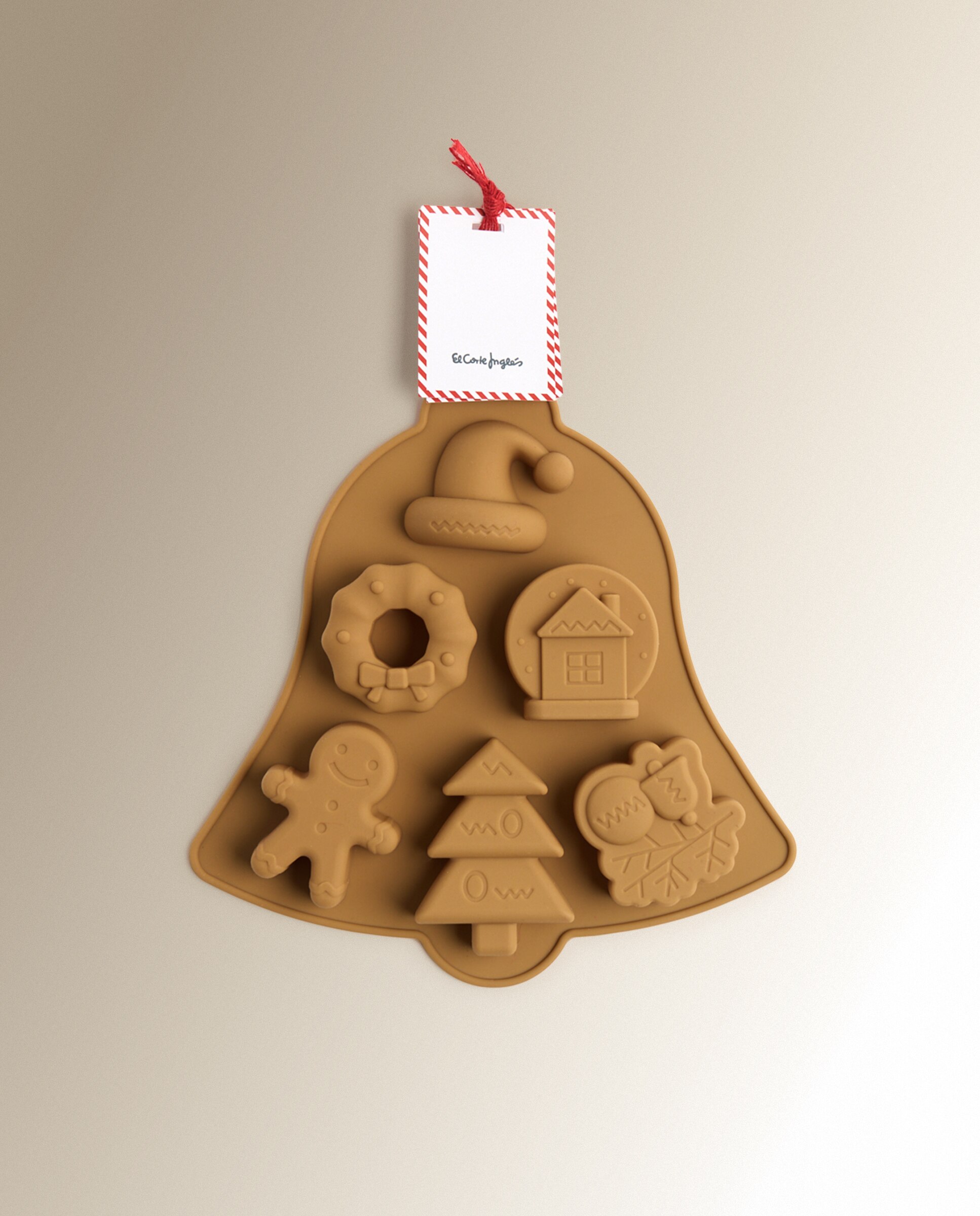 Molde de Silicone para 6 Unidades Sino de Natal Verde Água-4